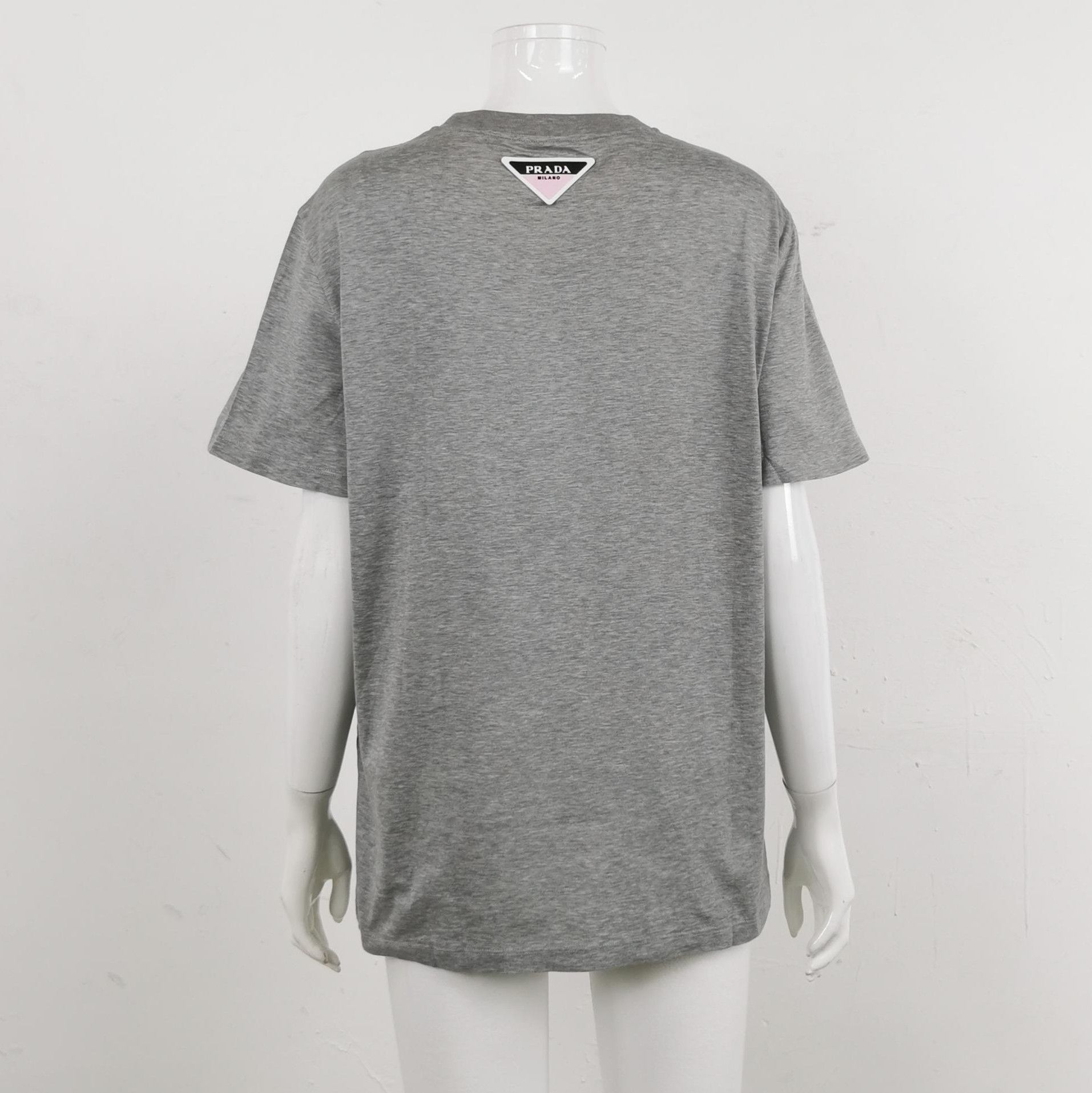 Prada Prada Logo Cotton Crew Neck T-Shirt 0089 Size M / US 6-8 / IT 42-44 - 2 Thumbnail