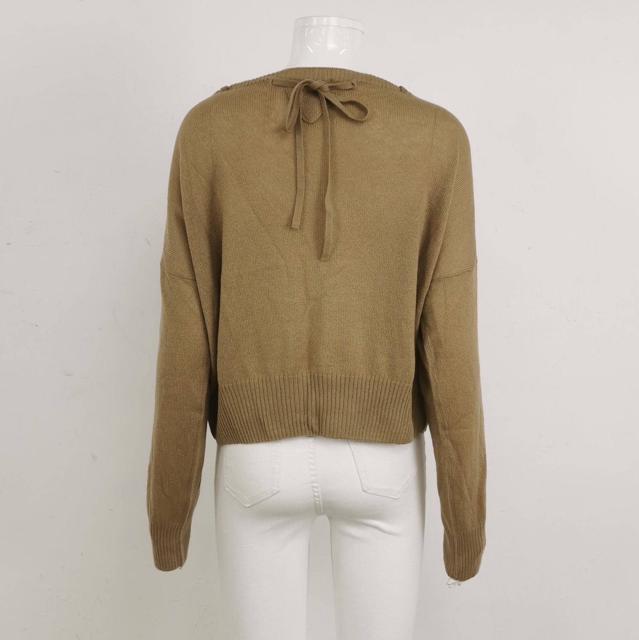 Prada Prada Cashmere Tie Sweater in Earthy Tone 0089 Size L / US 10 / IT 46 - 2 Thumbnail