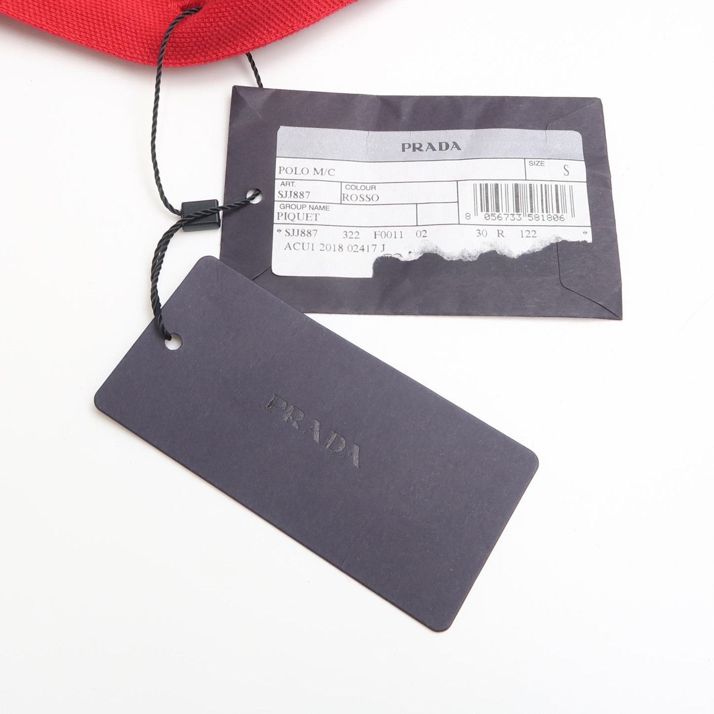 Prada Prada Red Cotton Logo Polo Shirt 0089 Size S / US 4 / IT 40 - 4 Thumbnail
