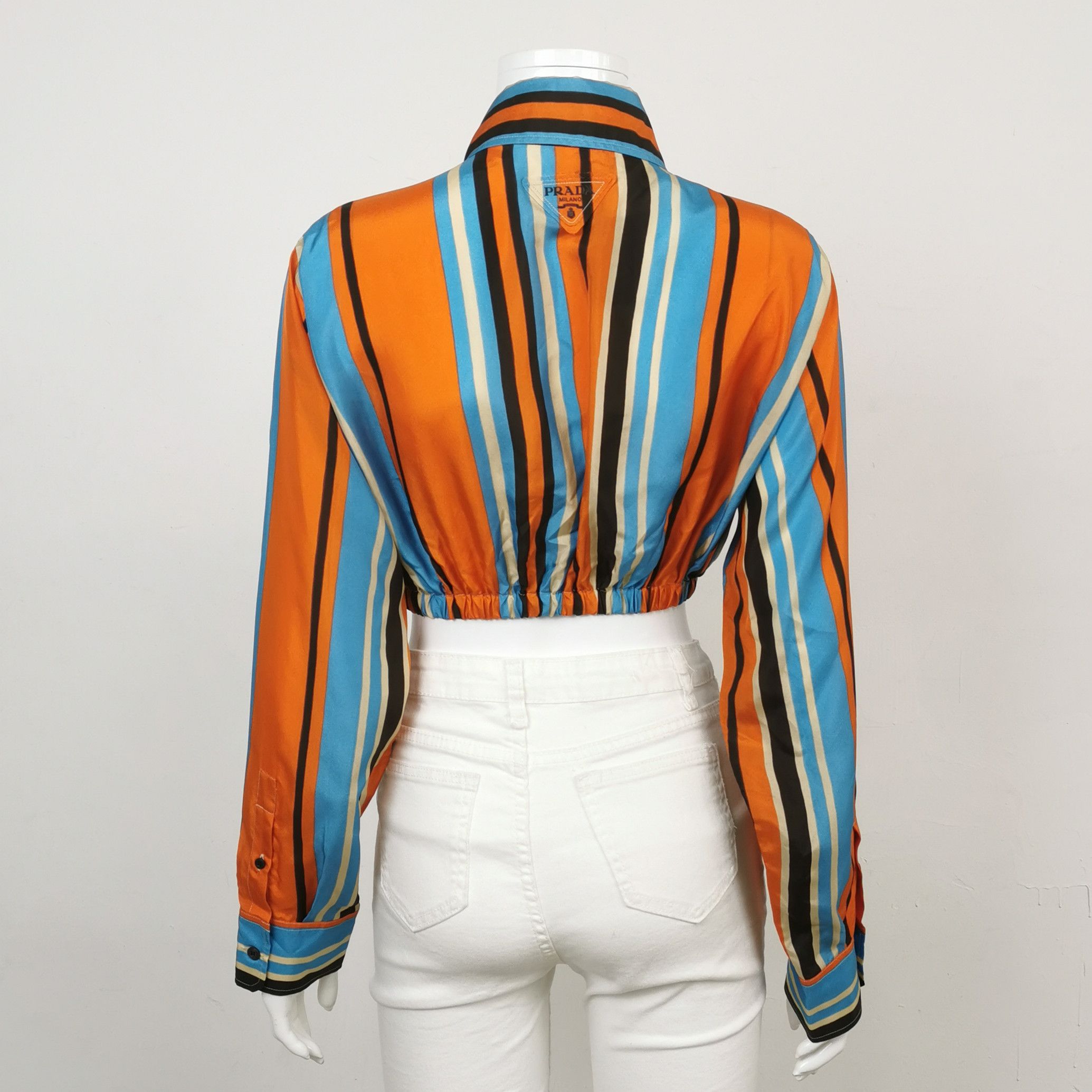 Prada Prada Colorful Striped Long Sleeve Shirt 0089 Size XS / US 0-2 / IT 36-38 - 2 Thumbnail