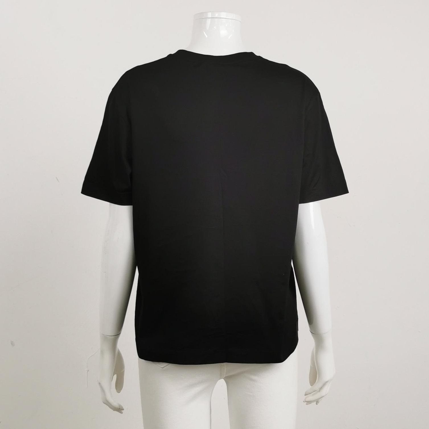 Prada Prada Black Cotton Crew Neck T-Shirt 0089 Size XXL / US 16-18 / IT 52-54 - 2 Thumbnail