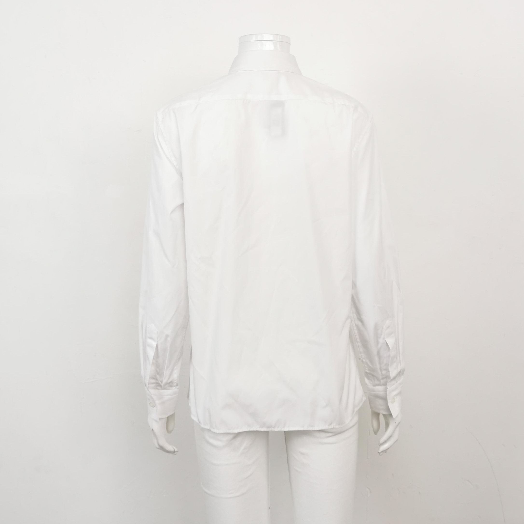 Prada Prada Cotton Long Sleeve Button-Up Shirt 0089 Size XXS / US 00 / IT 34 - 2 Thumbnail