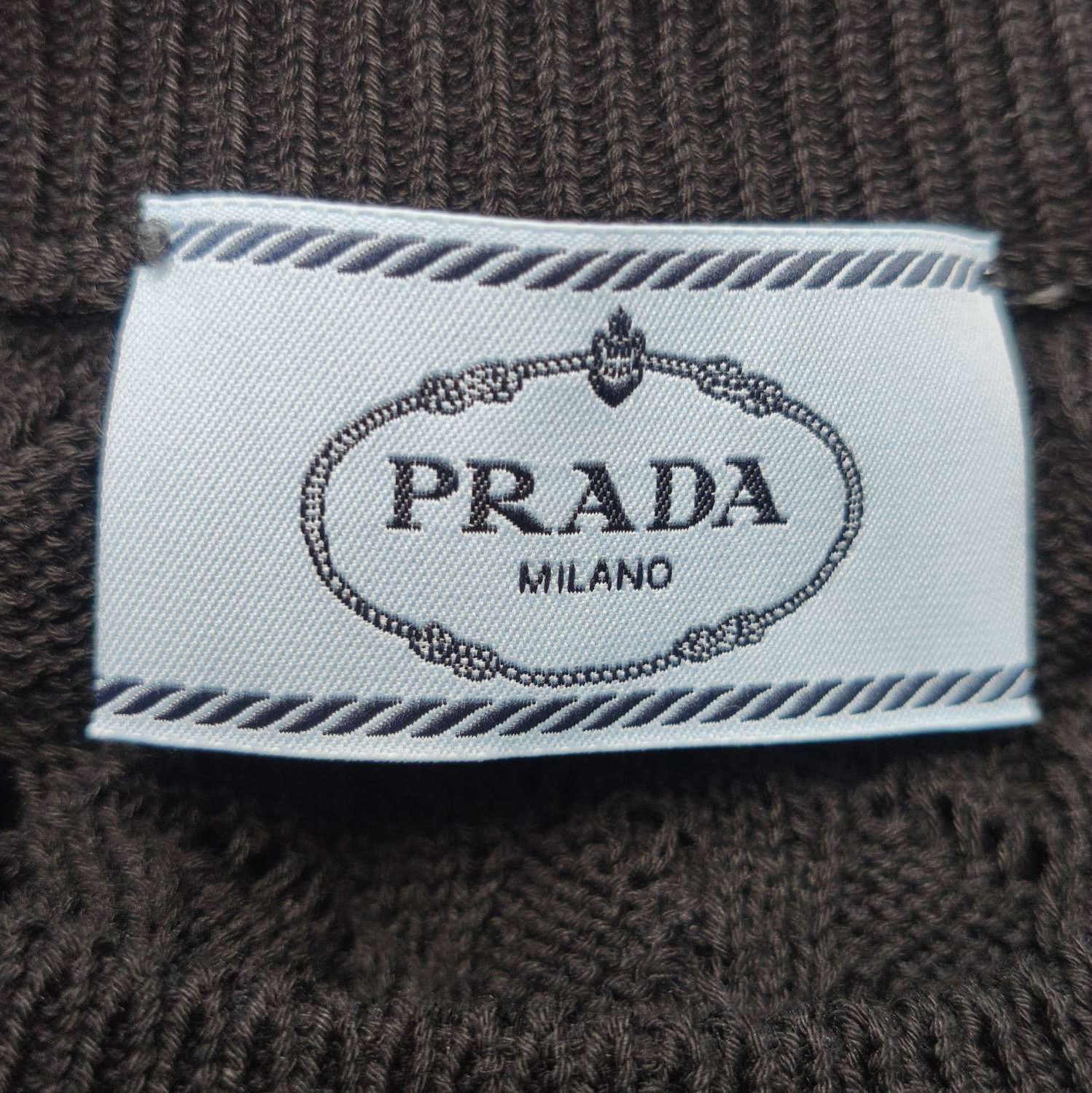 Prada Prada Black Long Sleeve Knit Top 0089 Size XS / US 0-2 / IT 36-38 - 5 Thumbnail