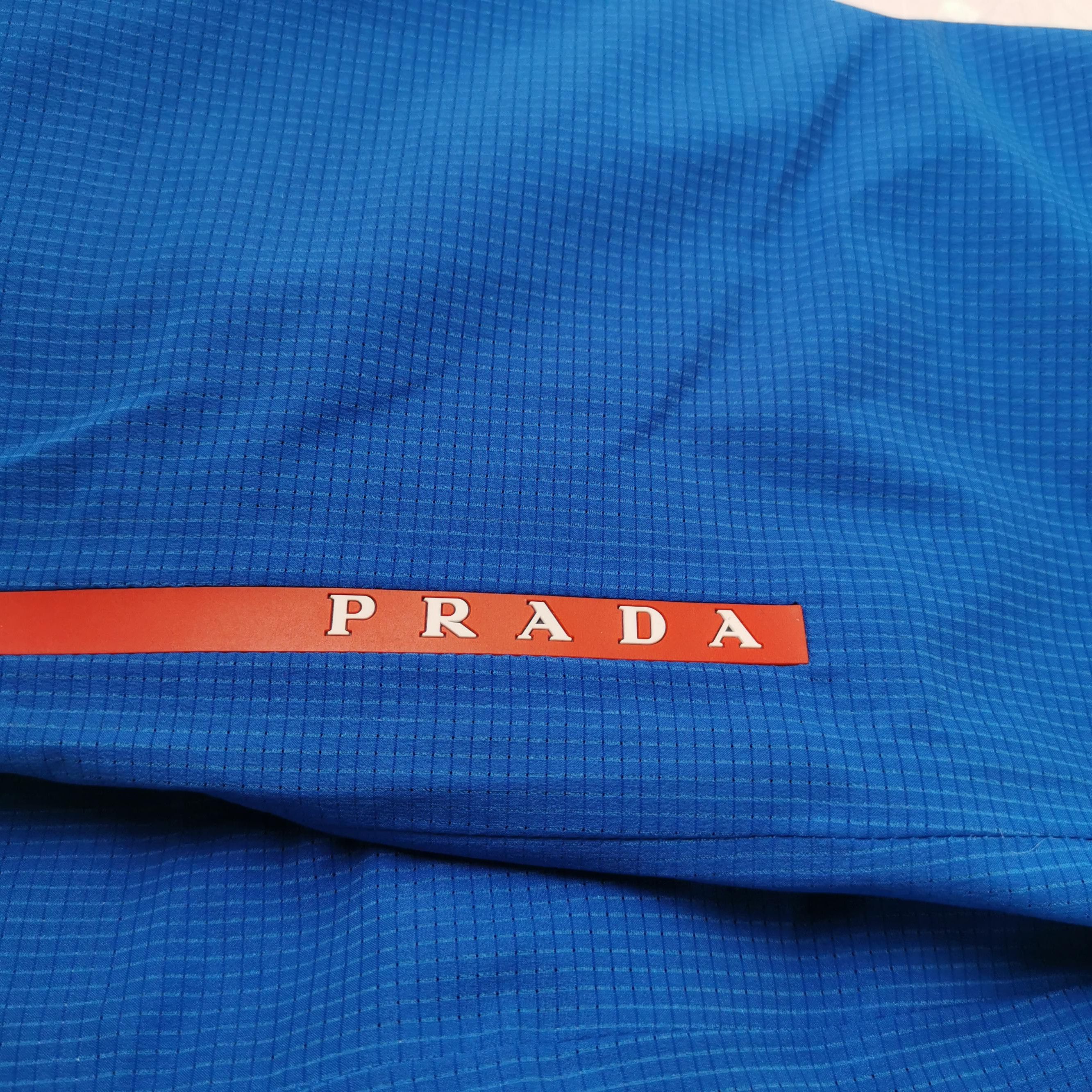 Prada Prada Logo Athletic Shorts in Blue 0089 Size 23" - 3 Thumbnail