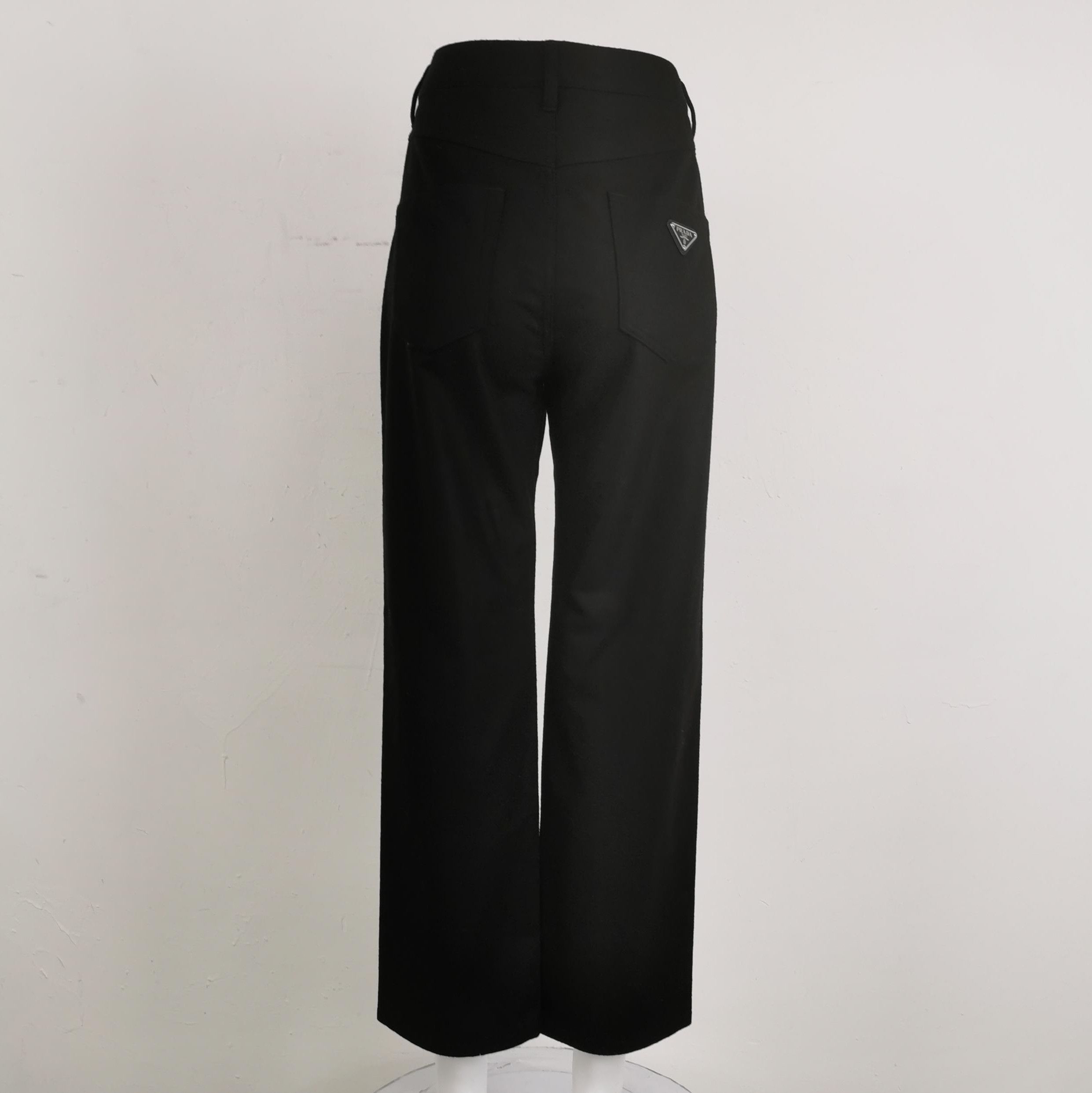 Prada Prada Wool Blend Triangle Logo Long Pants 0089 Size 22" - 2 Thumbnail