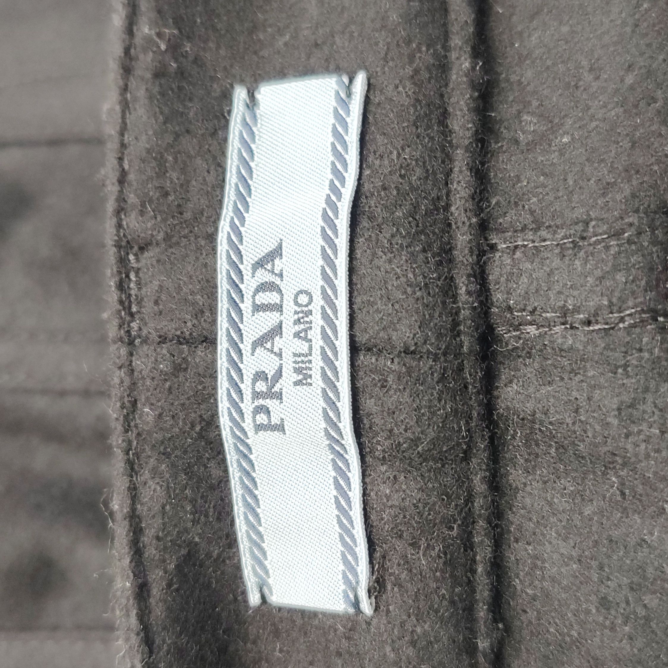 Prada Prada Wool Blend Triangle Logo Trousers in Black 0089 Size 38" / US 16 / IT 52 - 6 Thumbnail
