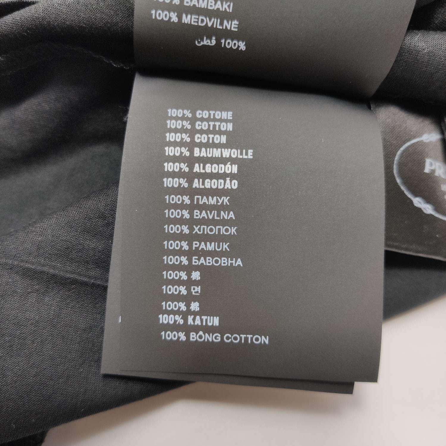 Prada Prada Classic Black Cotton Round Neck T-Shirt 0089 Size XS / US 0-2 / IT 36-38 - 6 Thumbnail