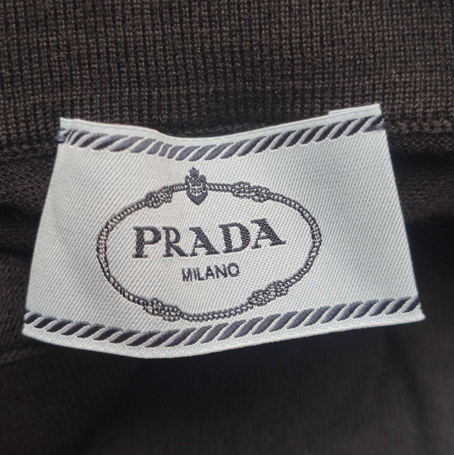 Prada Prada Black Wool Knit Polo Sweater 0089 Size XXS / US 00 / IT 34 - 5 Thumbnail