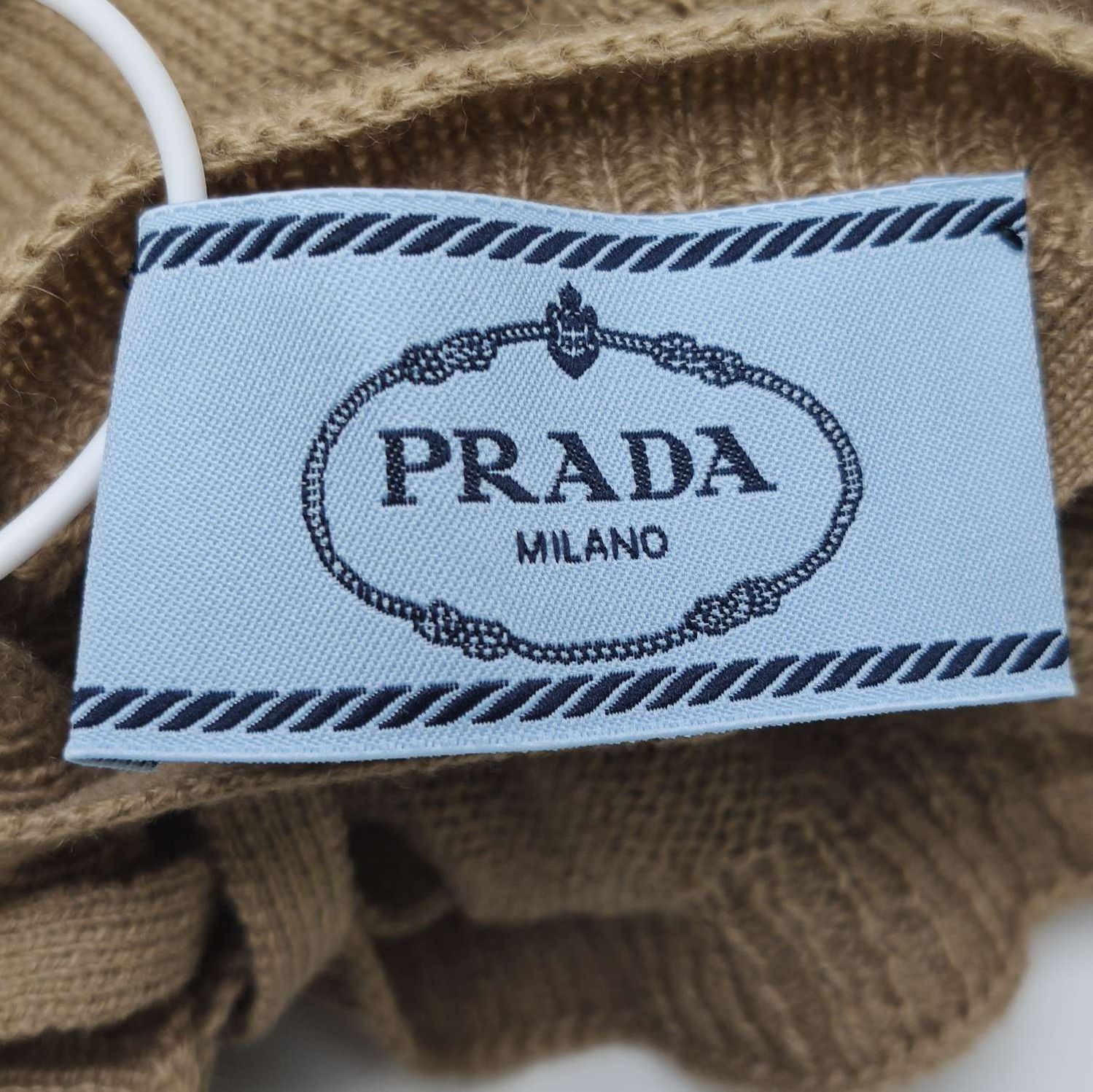Prada Prada Cashmere Knitted Sweater in Soft Taupe 0089 Size L / US 10 / IT 46 - 7 Thumbnail