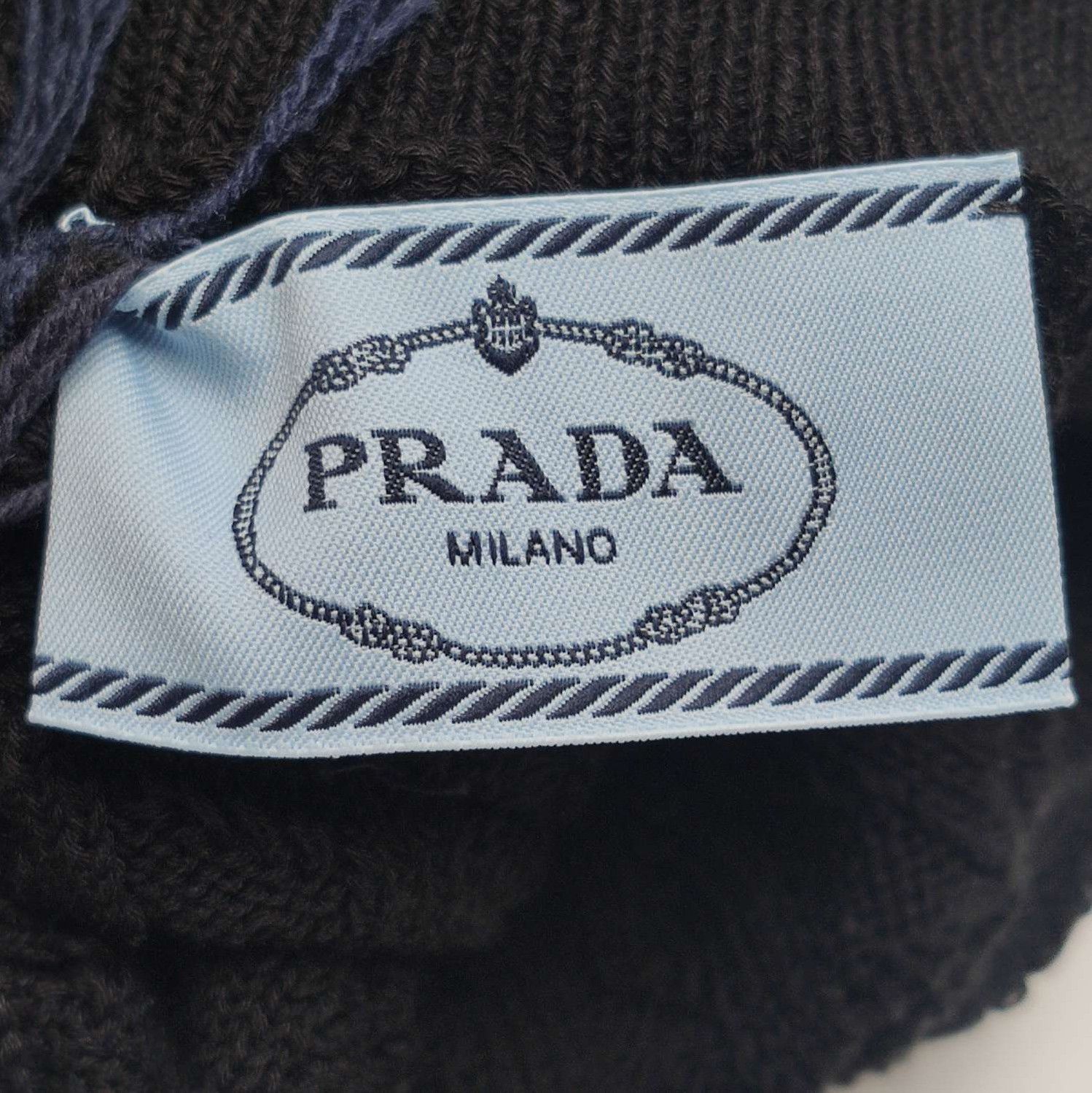 Prada Prada Black Turtleneck Knit Top with Cutouts 0089 Size XXS / US 00 / IT 34 - 6 Thumbnail
