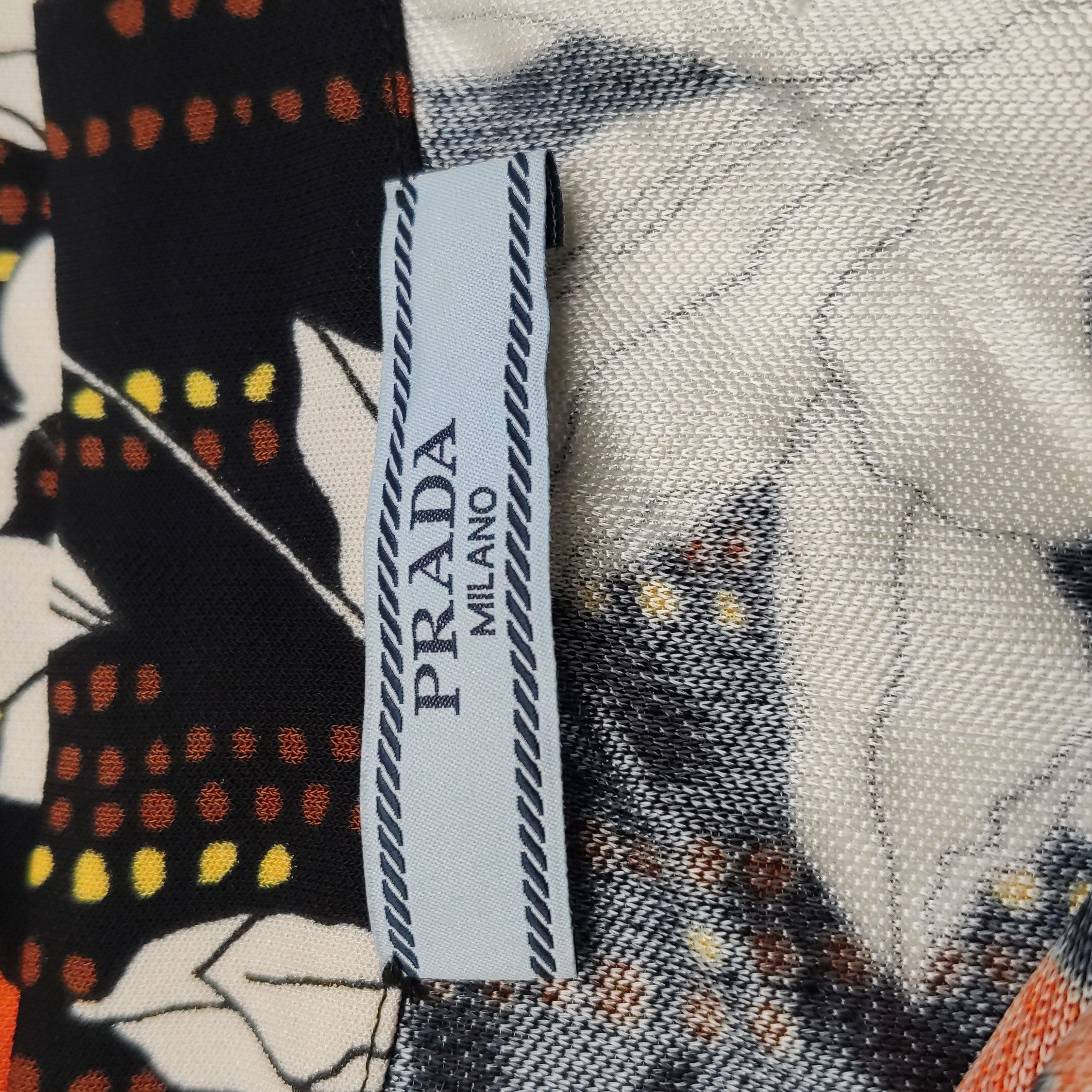 Prada Prada Colorful Floral Print Logo Long Sleeve Shirt 0089 Size L / US 10 / IT 46 - 6 Thumbnail