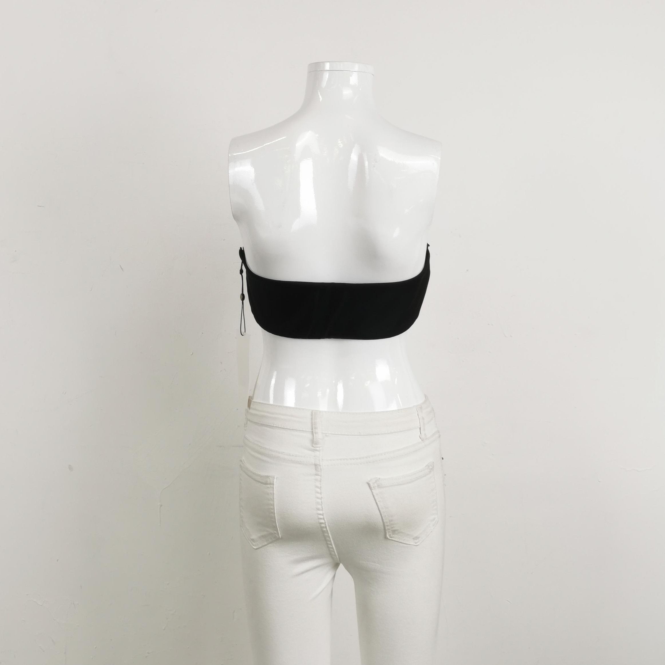 Prada Prada Black Logo Bandeau Top 0089 Size XL / US 12-14 / IT 48-50 - 2 Thumbnail