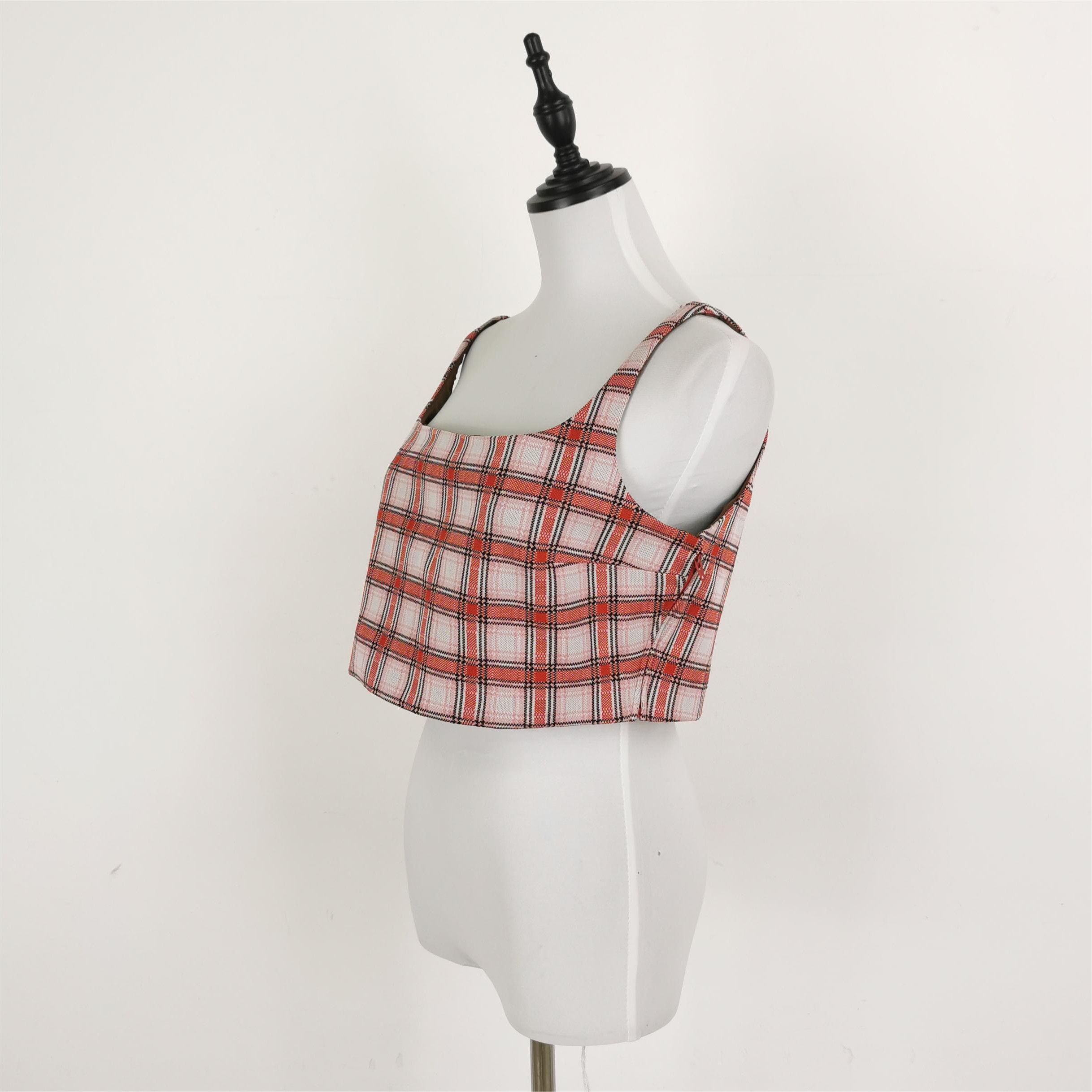 Prada Prada Checkered Crop Top in Vibrant Colors 0089 Size XL / US 12-14 / IT 48-50 - 2 Thumbnail