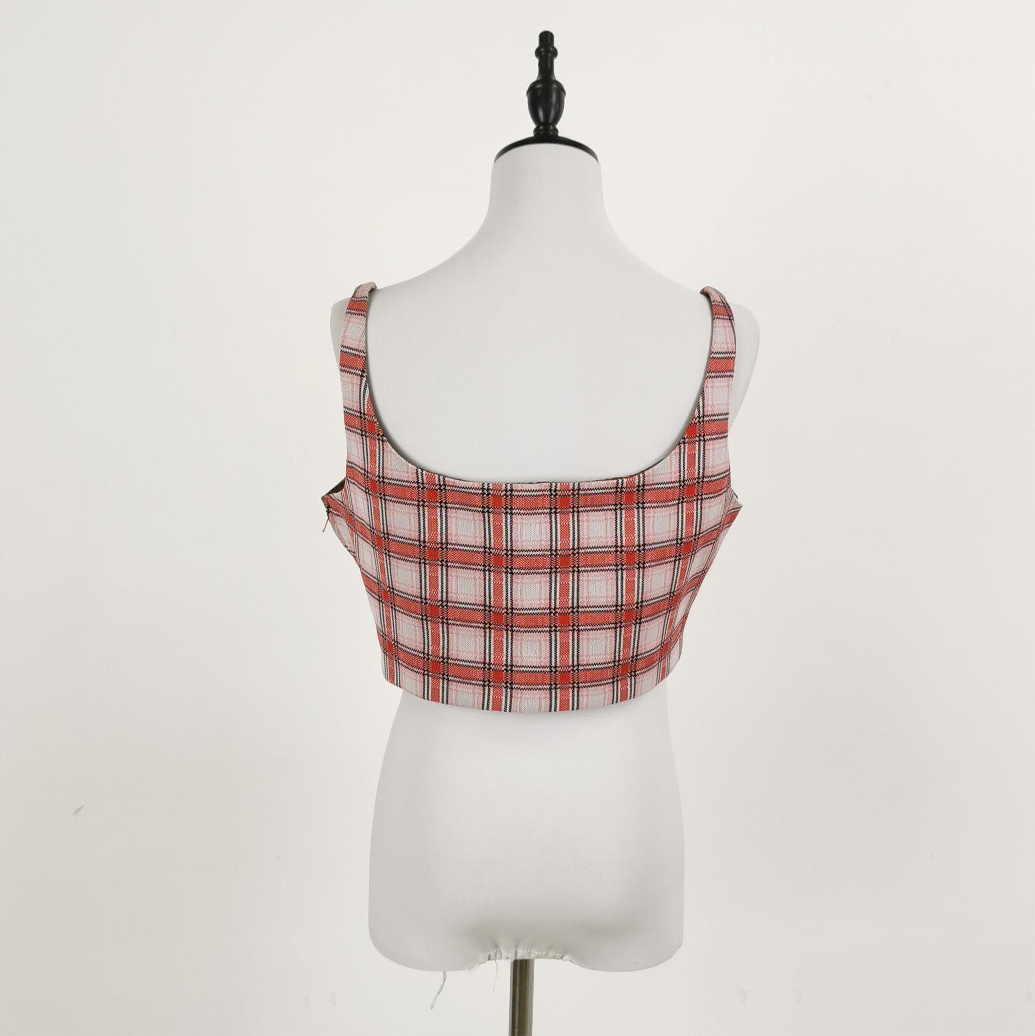 Prada Prada Checkered Crop Top in Vibrant Colors 0089 Size XL / US 12-14 / IT 48-50 - 3 Thumbnail