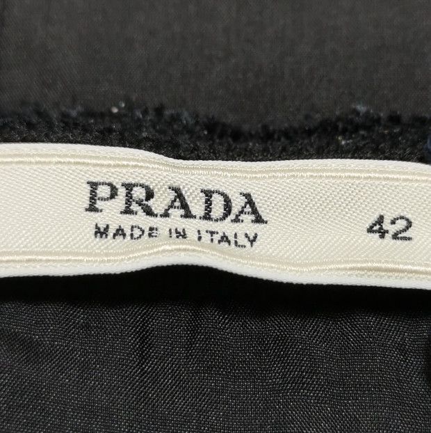 Prada Prada Black Silk Blend Midi Skirt Size 42 0089 Size 42" / US 20 - 3 Thumbnail