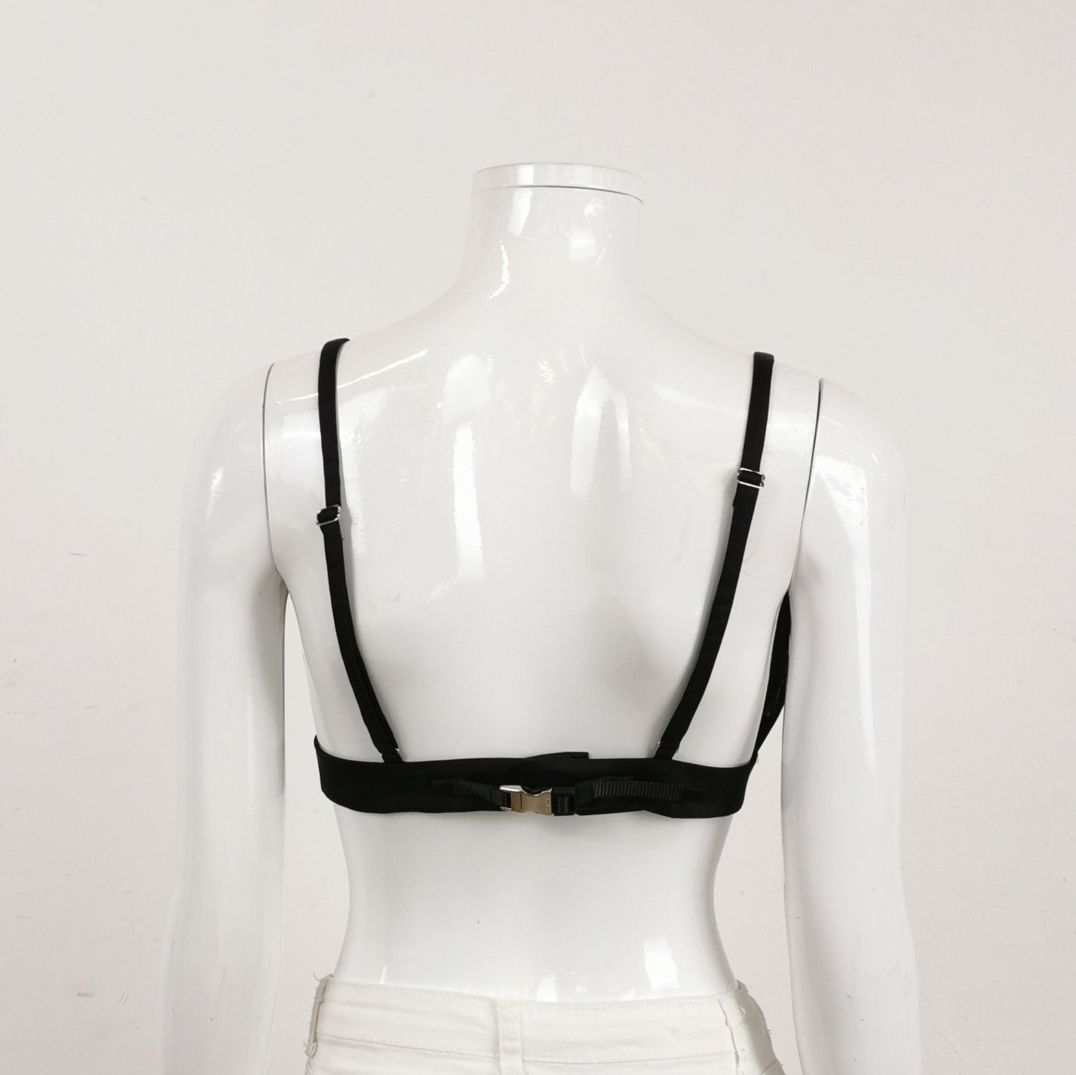 Prada Prada Black Triangle Logo Bralette 0089 Size M / US 6-8 / IT 42-44 - 2 Thumbnail