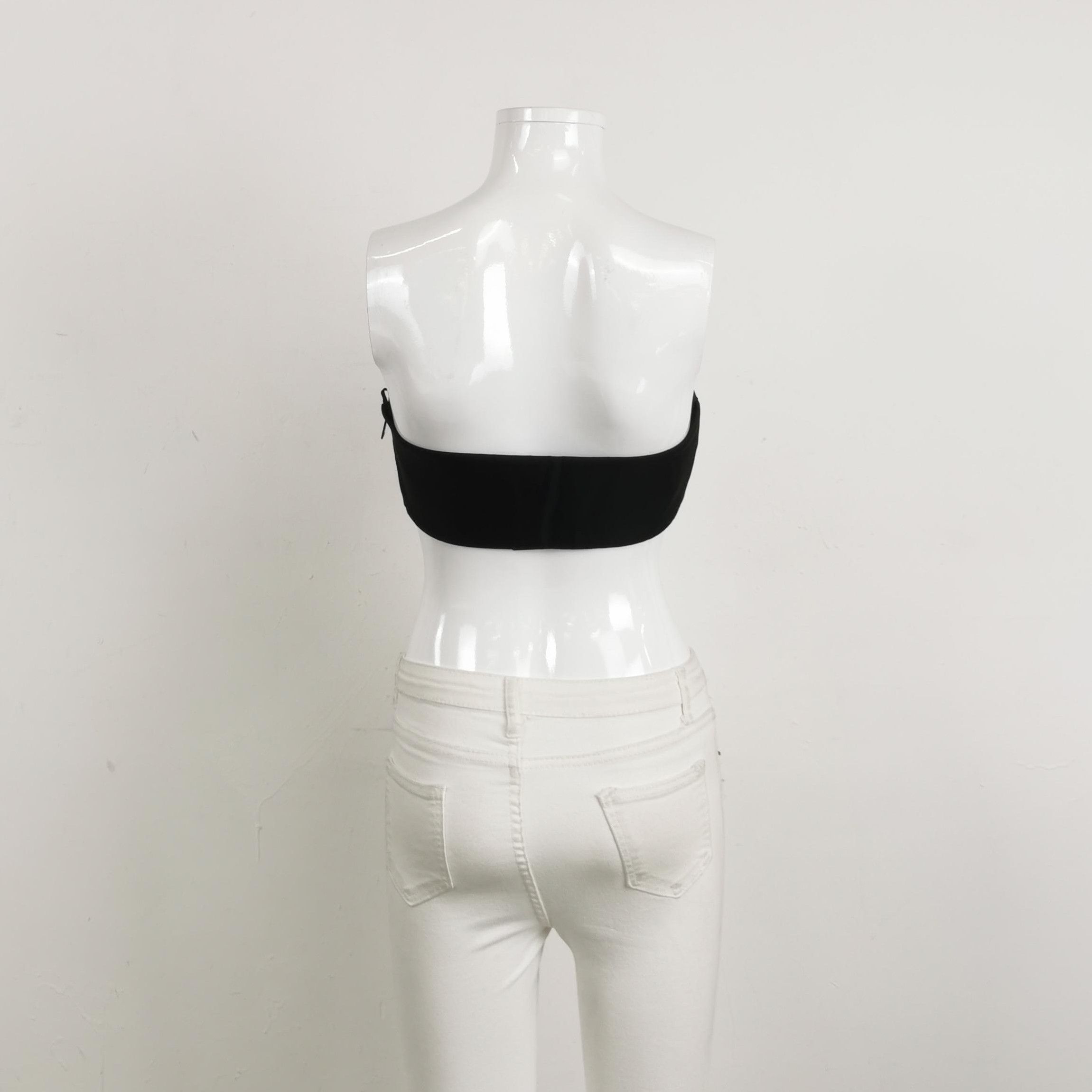 Prada Prada Black Triangle Logo Crop Top 0089 Size M / US 6-8 / IT 42-44 - 2 Thumbnail