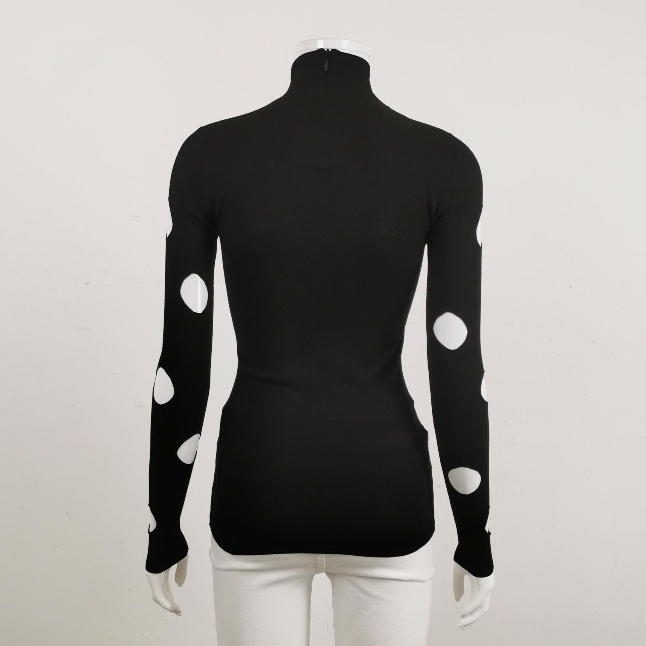 Prada Prada Black High Neck Knit Pullover 0089 Size XS / US 0-2 / IT 36-38 - 2 Thumbnail