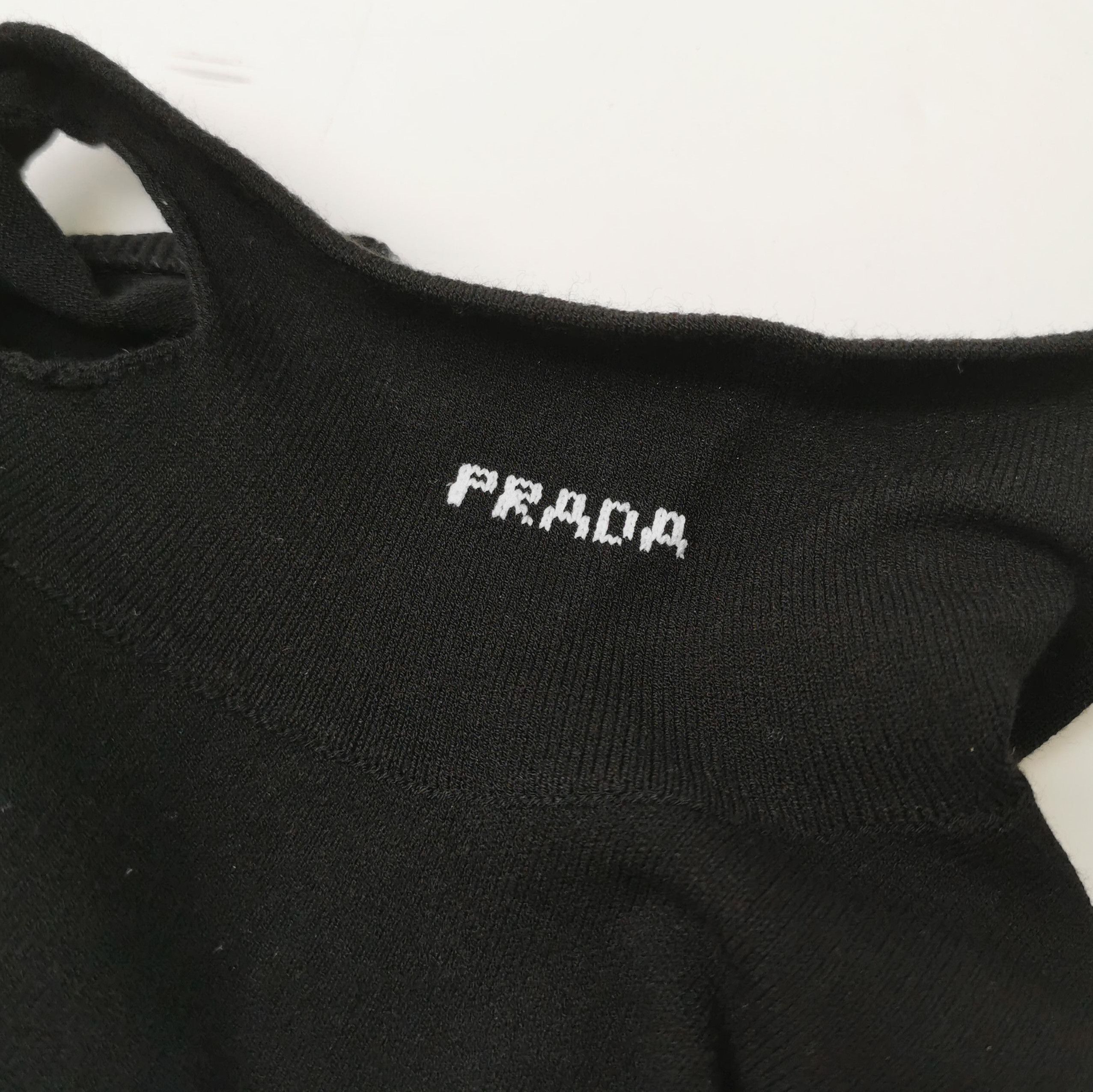 Prada Prada Black High Neck Knit Pullover 0089 Size XS / US 0-2 / IT 36-38 - 3 Thumbnail