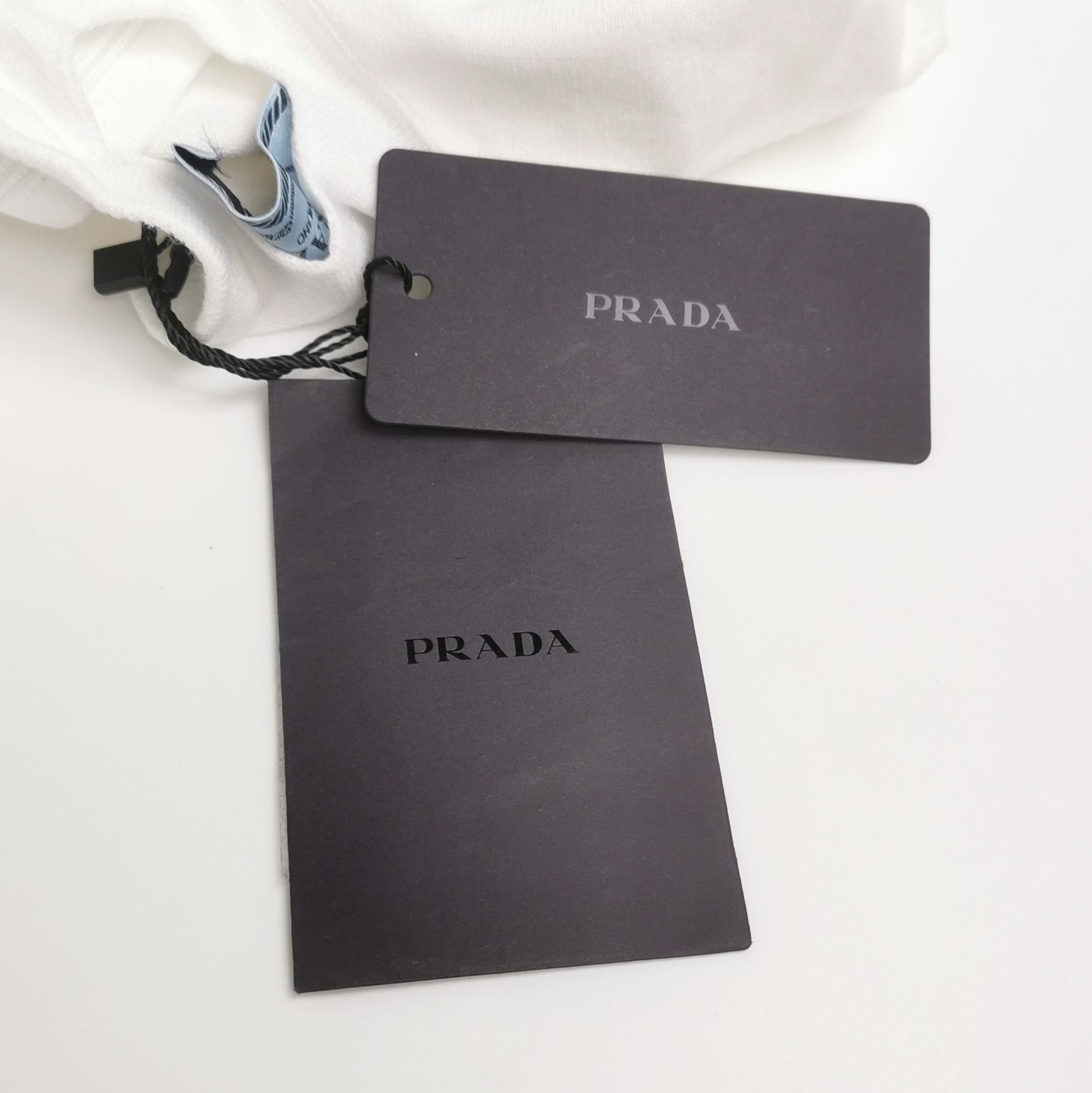 Prada Prada Logo Knit Top with Cut-Outs 0089 Size L / US 10 / IT 46 - 4 Thumbnail