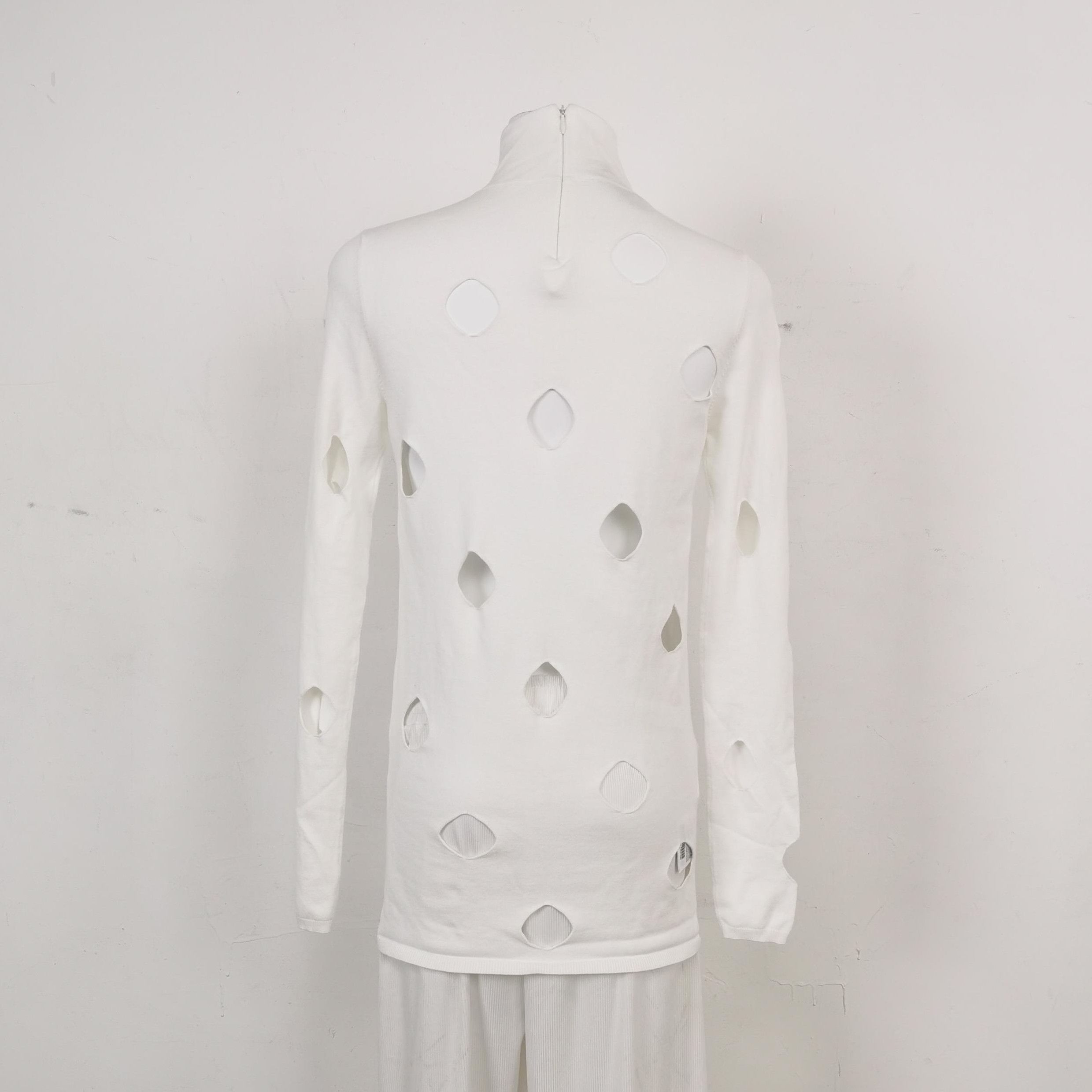 Prada Prada Logo Knit Top with Cut-Outs 0089 Size L / US 10 / IT 46 - 2 Thumbnail