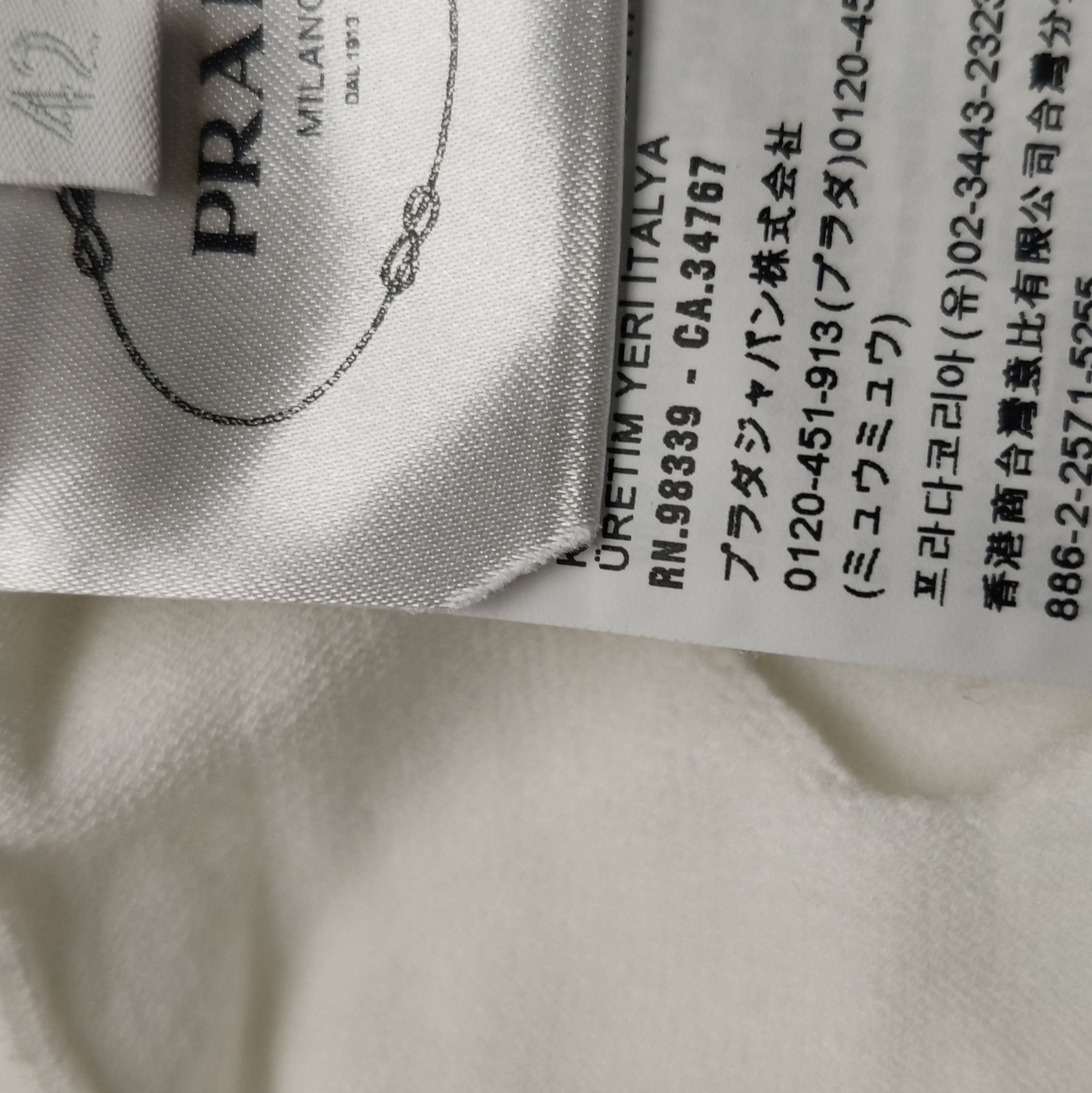 Prada Prada Logo Knit Top with Cut-Outs 0089 Size L / US 10 / IT 46 - 11 Thumbnail