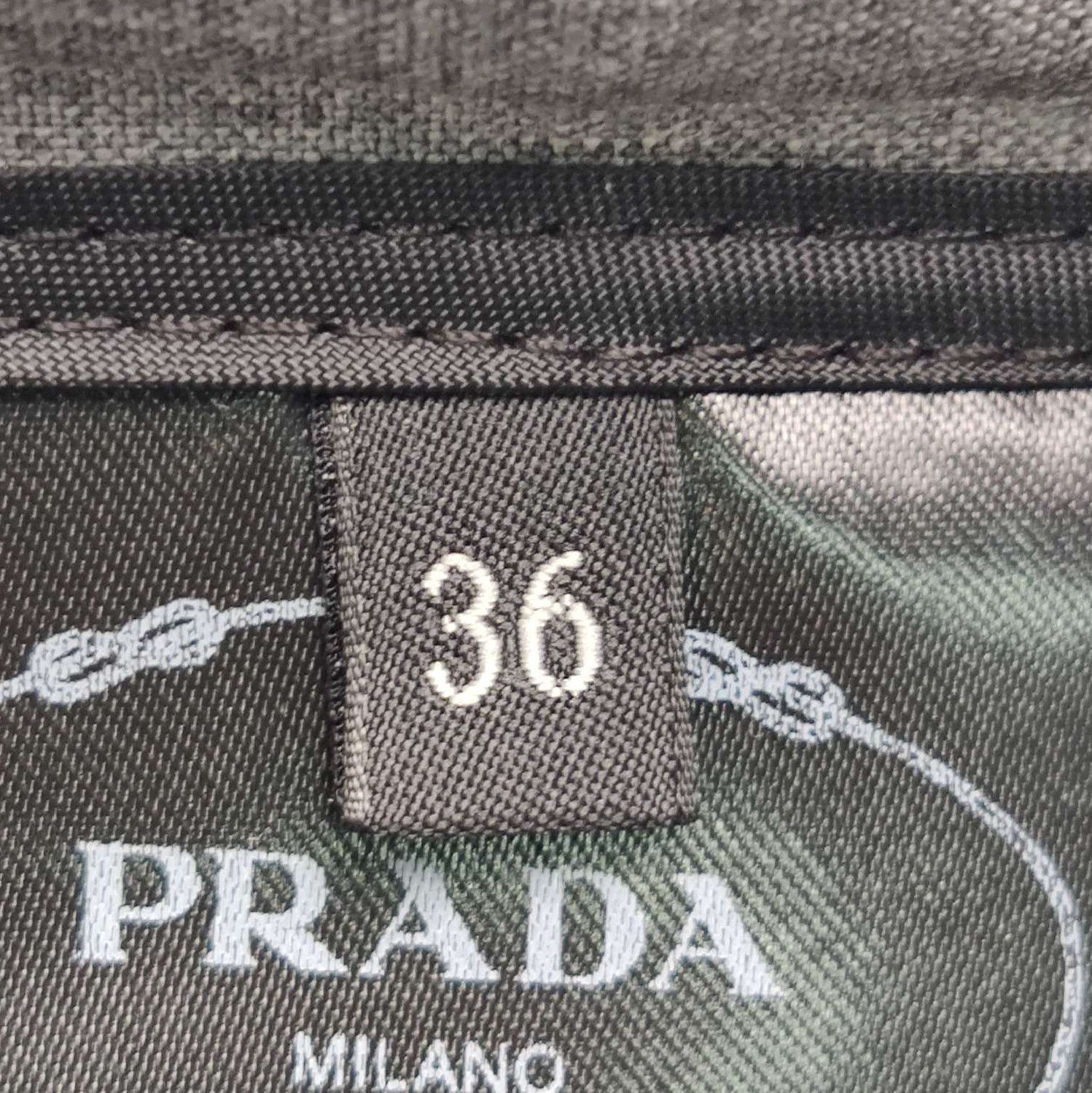 Prada Prada Grey Pleated Wool Midi Skirt 0089 Size 36" / US 14 / IT 50 - 6 Thumbnail