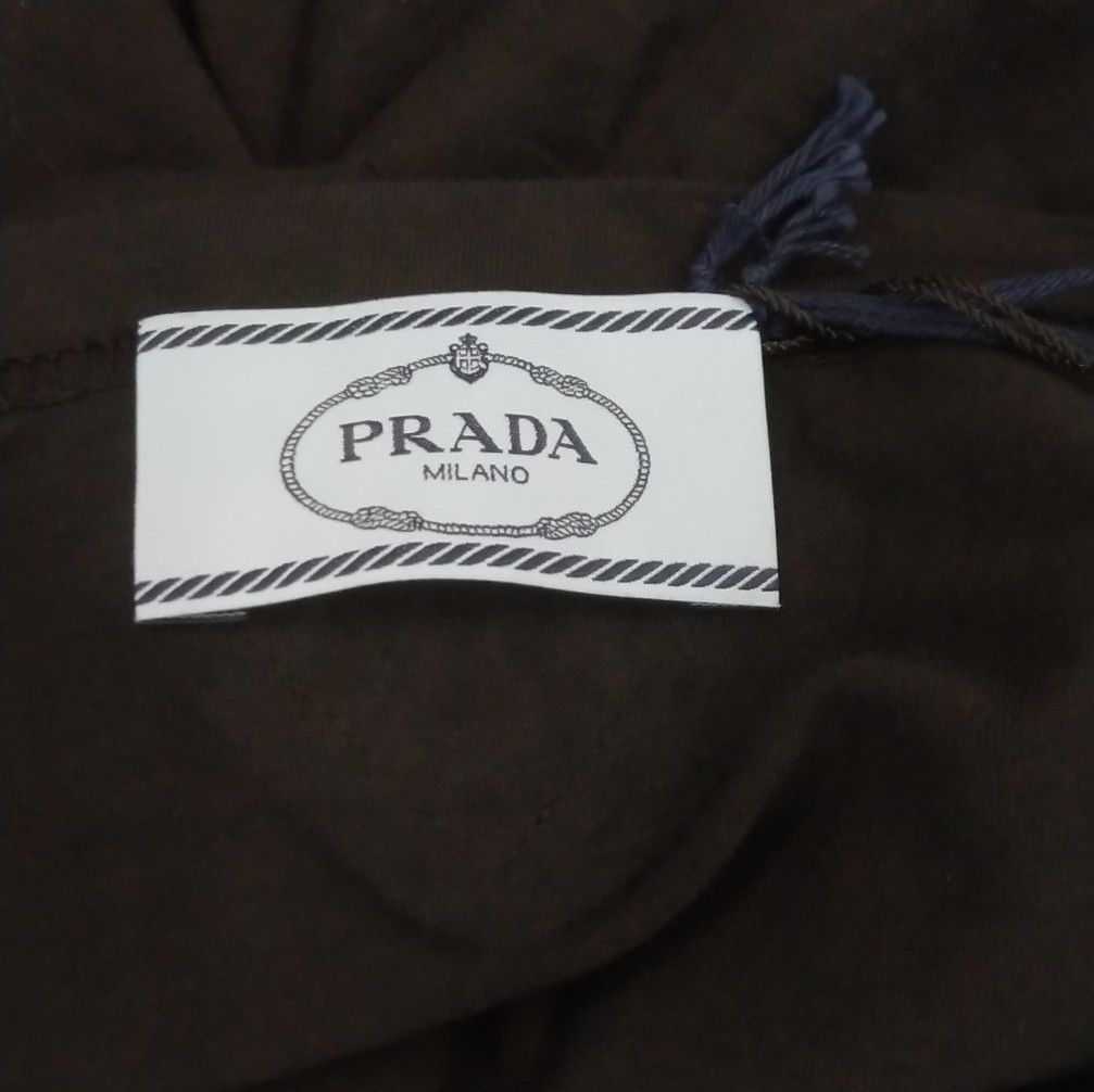 Prada Prada Black Cotton Crew Neck T-Shirt Size XL 0089 Size XL / US 12-14 / IT 48-50 - 5 Thumbnail
