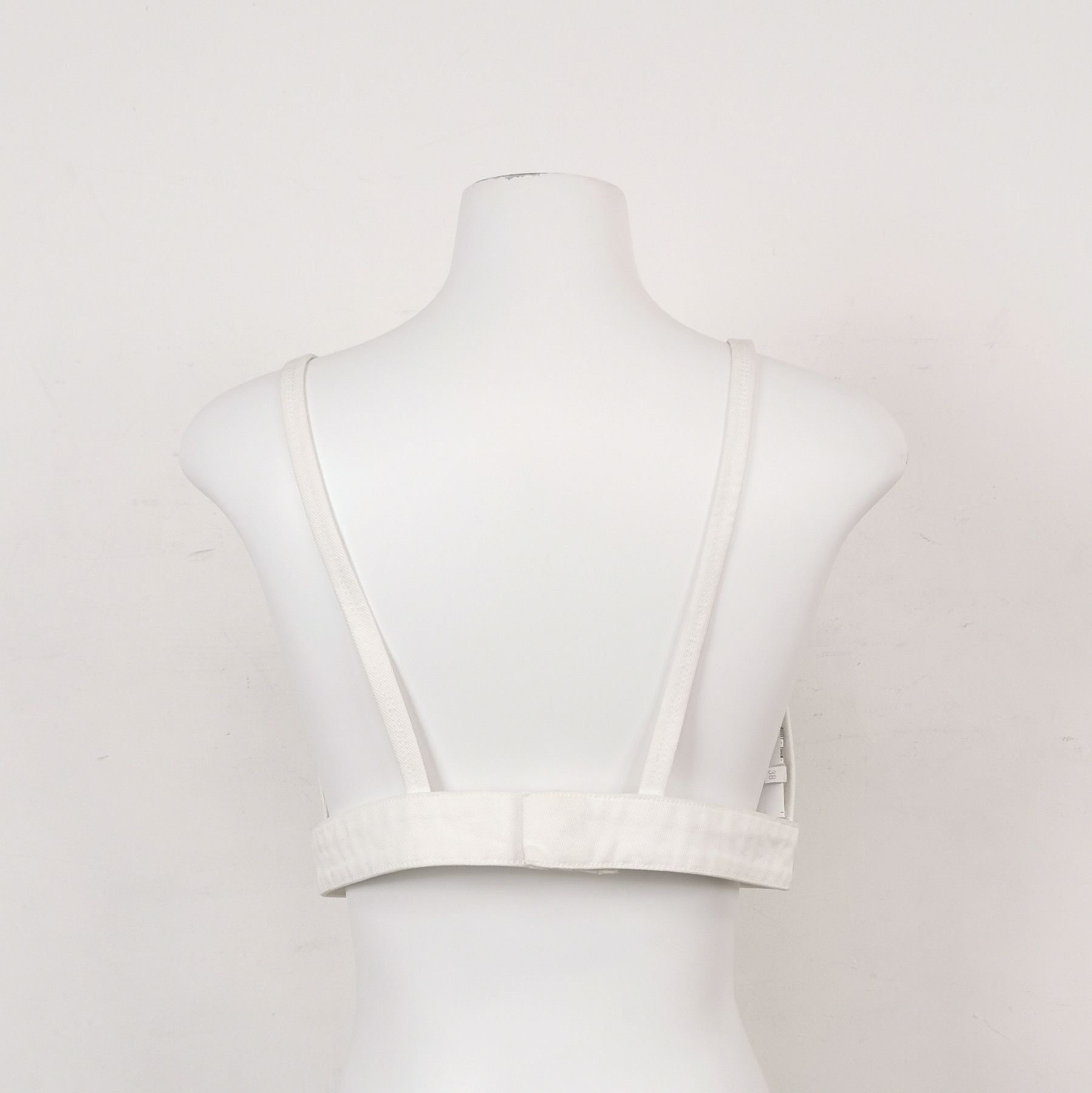 Prada Prada Cotton Triangle Logo Top in White 0089 Size S / US 4 / IT 40 - 2 Thumbnail