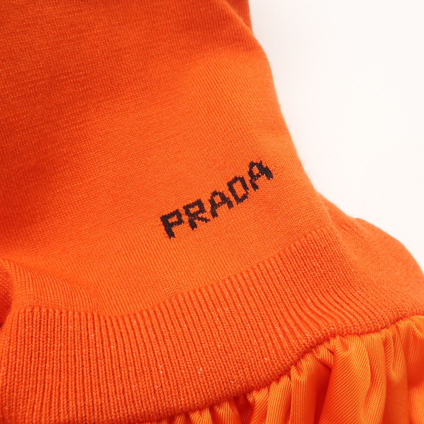 Prada Prada Wool Blend Logo Round Neck Dress 0089 Size L / US 10 / IT 46 - 3 Thumbnail