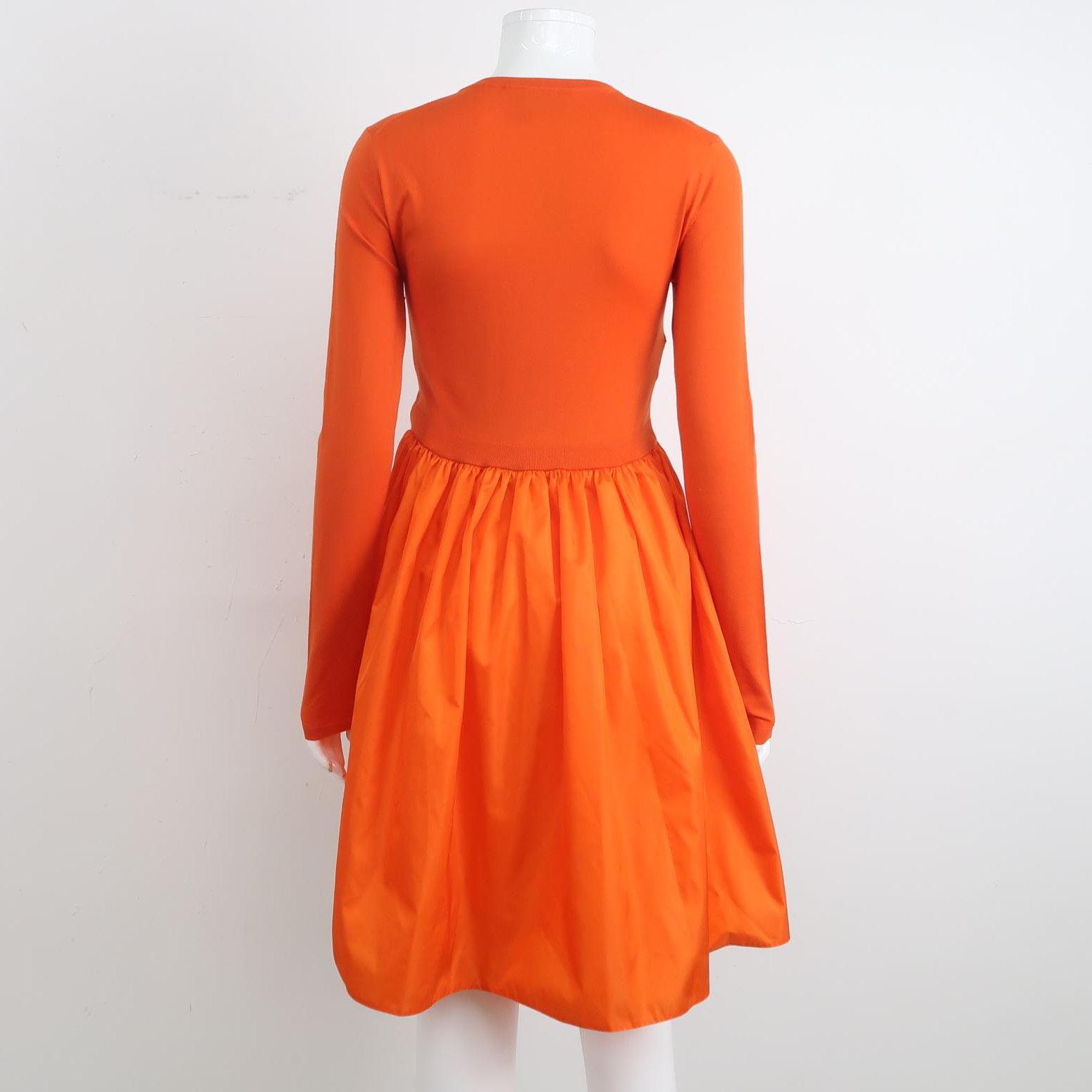Prada Prada Wool Blend Logo Round Neck Dress 0089 Size L / US 10 / IT 46 - 2 Thumbnail