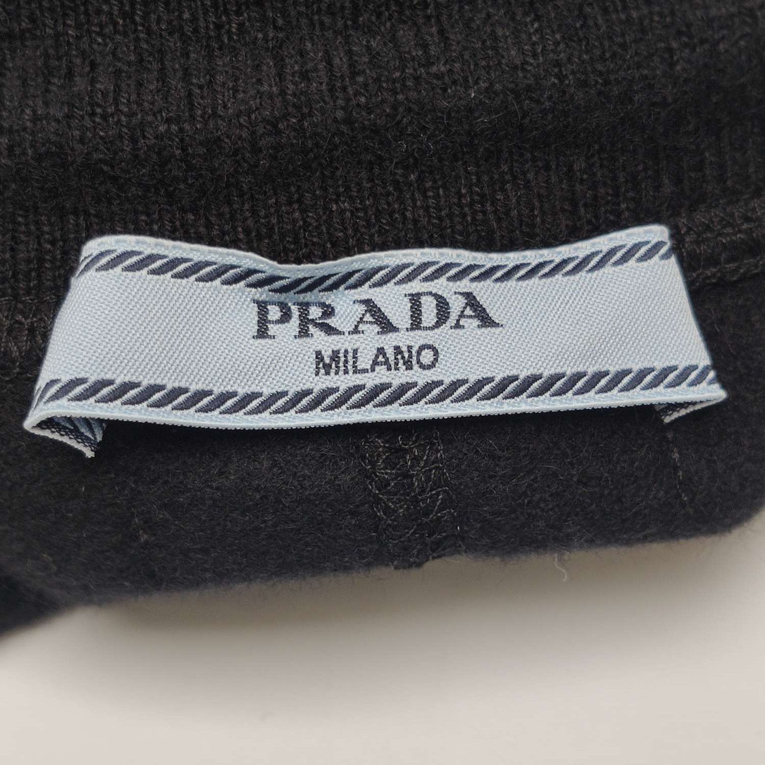 Prada Prada Black Plush Blend Long Pants Size 38 0089 Size 38" / US 16 / IT 52 - 5 Thumbnail