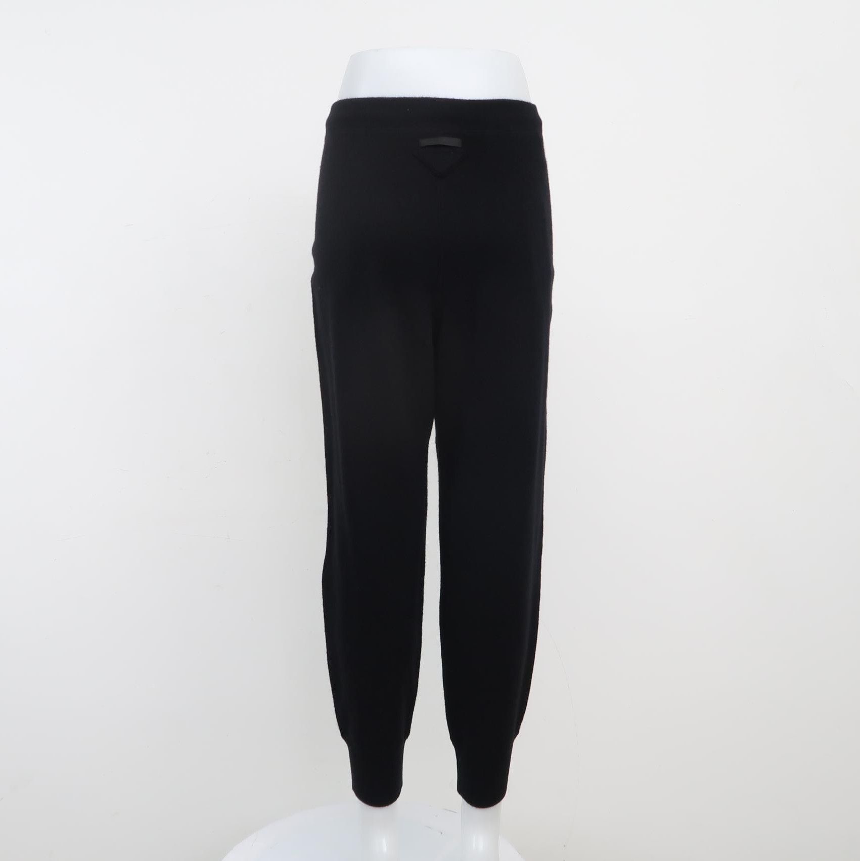 Prada Prada Black Plush Blend Long Pants Size 38 0089 Size 38" / US 16 / IT 52 - 2 Thumbnail