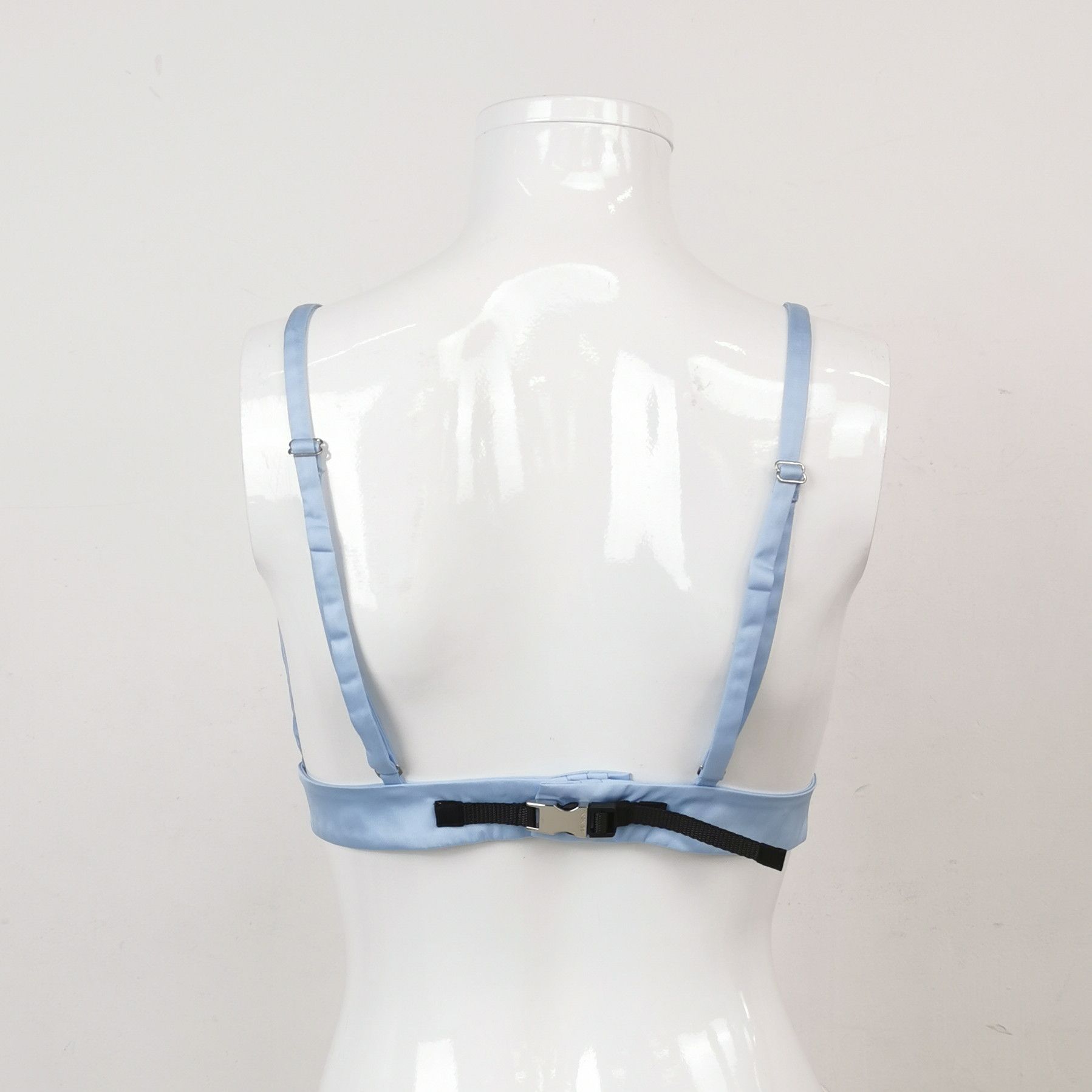 Prada Prada Light Blue Triangle Logo Vest 0089 Size L / US 10 / IT 46 - 2 Thumbnail