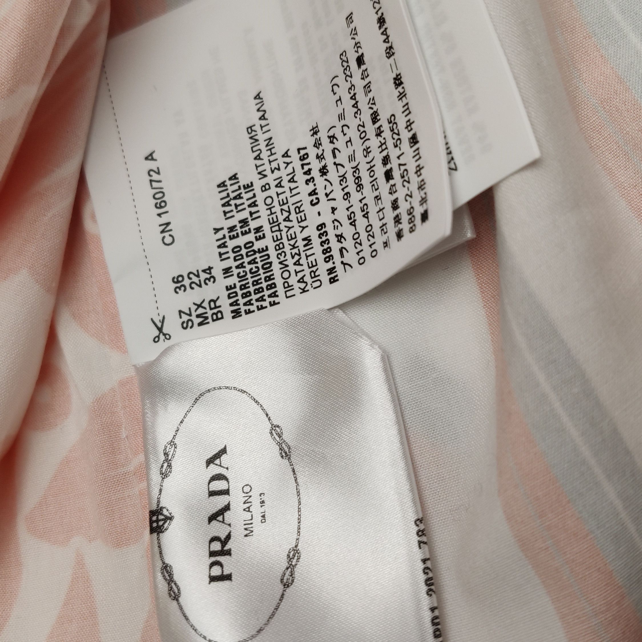 Prada Prada Color-Block Cotton Shirt for Women 0089 Size XS / US 0-2 / IT 36-38 - 8 Thumbnail