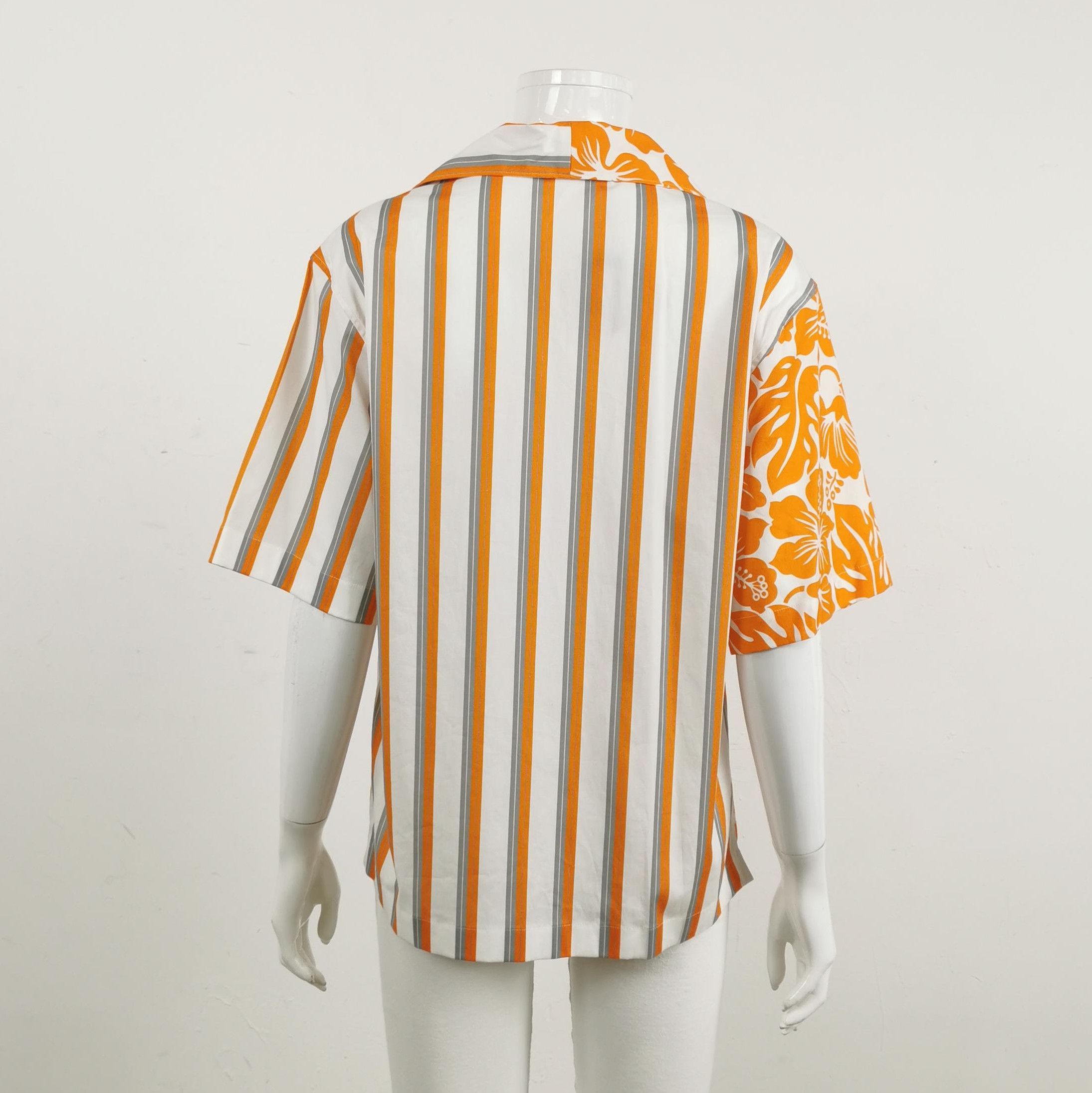 Prada Prada Color-Block Cotton Shirt for Women 0089 Size XS / US 0-2 / IT 36-38 - 2 Thumbnail