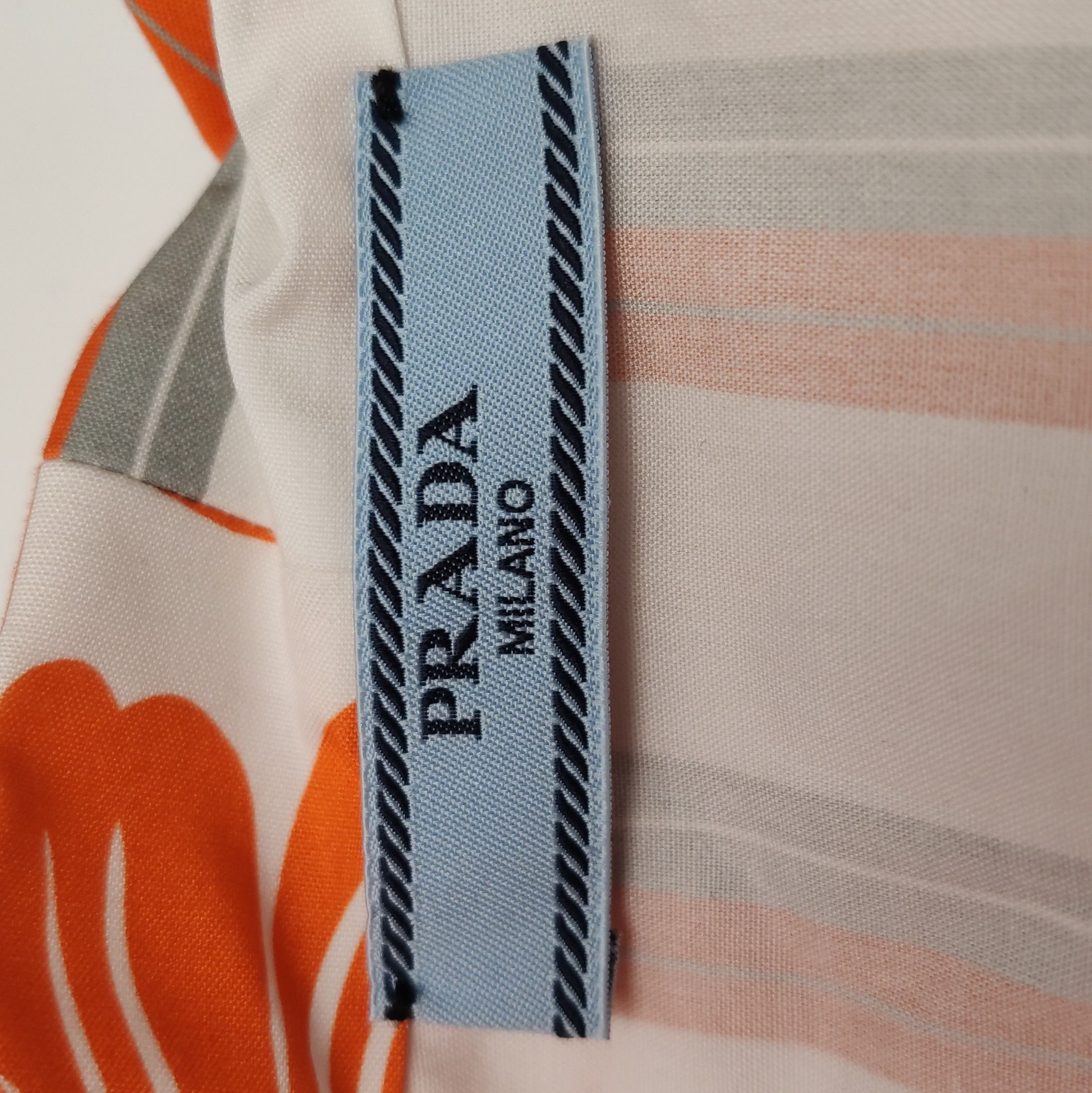 Prada Prada Color-Block Cotton Shirt for Women 0089 Size XS / US 0-2 / IT 36-38 - 5 Thumbnail