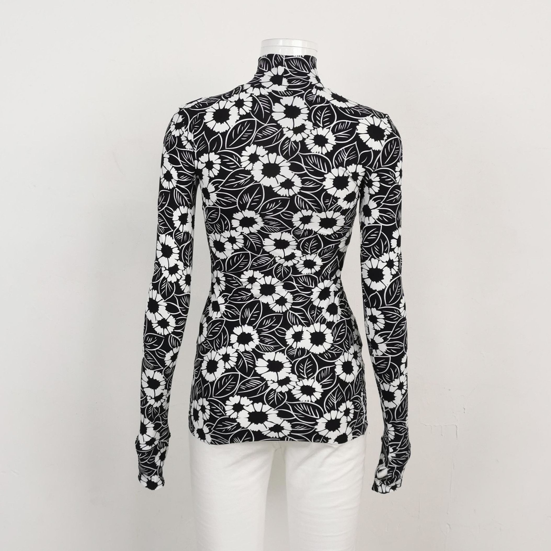 Prada Prada Floral Pattern High Neck Top 0089 Size S / US 4 / IT 40 - 2 Thumbnail