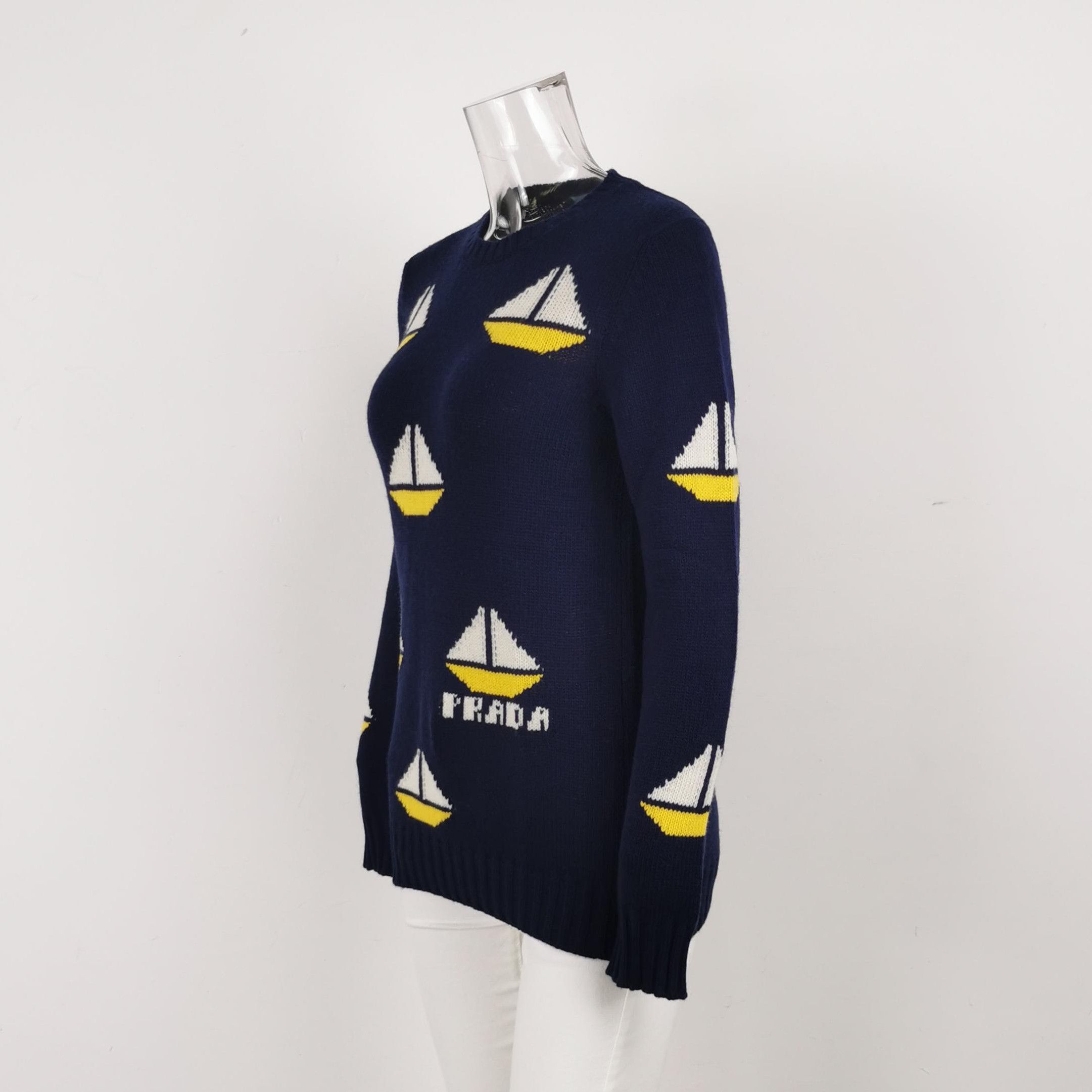 Prada Prada Colorful Wool-Cashmere Blend Sweater 0089 Size S / US 4 / IT 40 - 2 Thumbnail