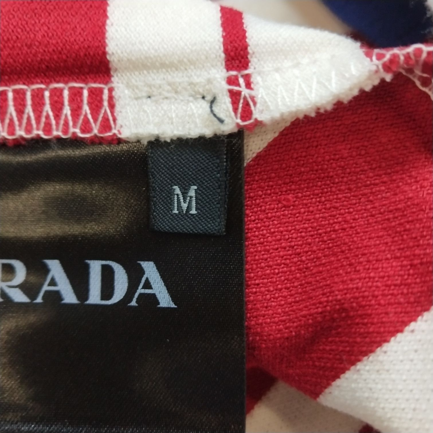 Prada Prada Striped Cotton Polo Shirt in Medium 0089 Size M / US 6-8 / IT 42-44 - 7 Thumbnail