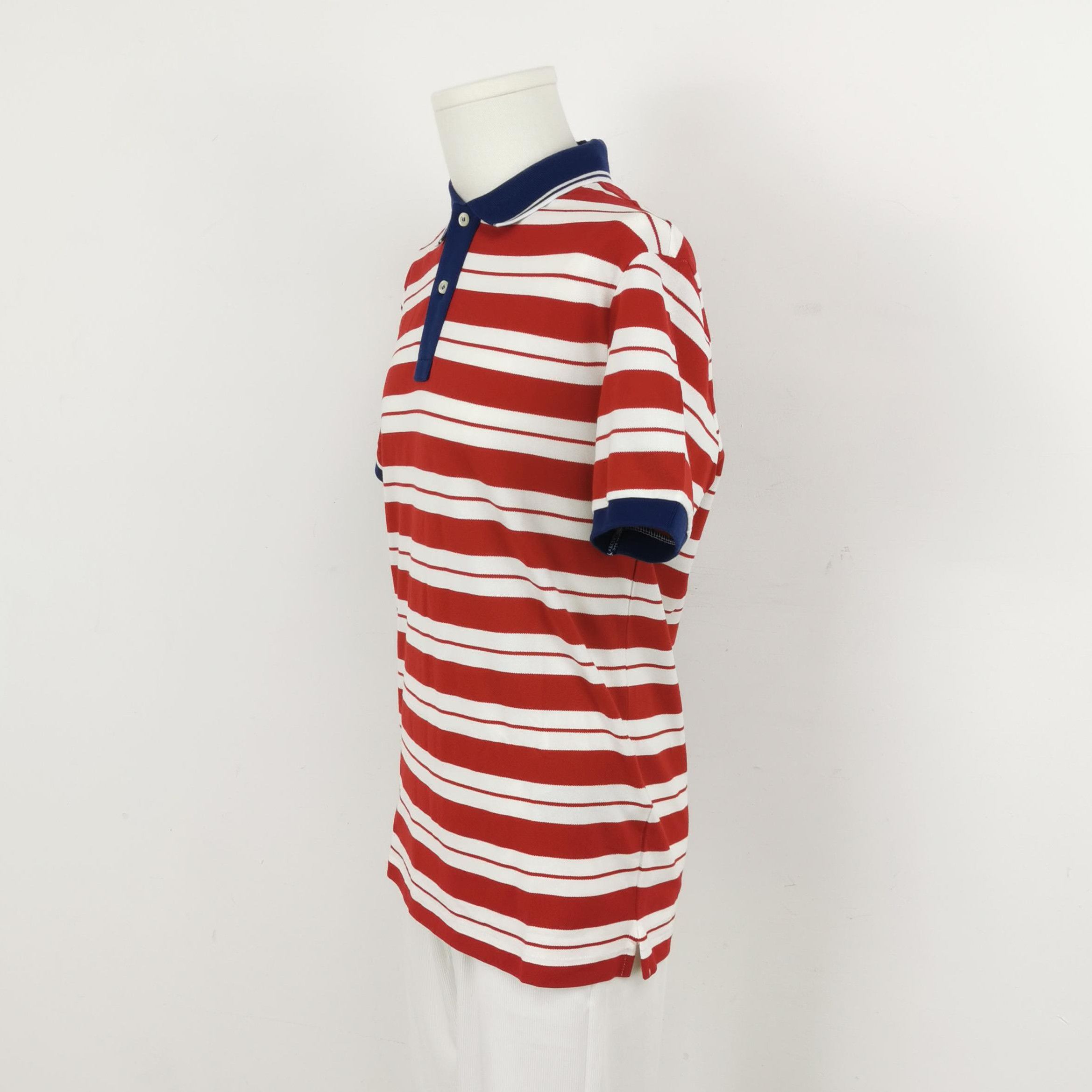 Prada Prada Striped Cotton Polo Shirt in Medium 0089 Size M / US 6-8 / IT 42-44 - 2 Thumbnail