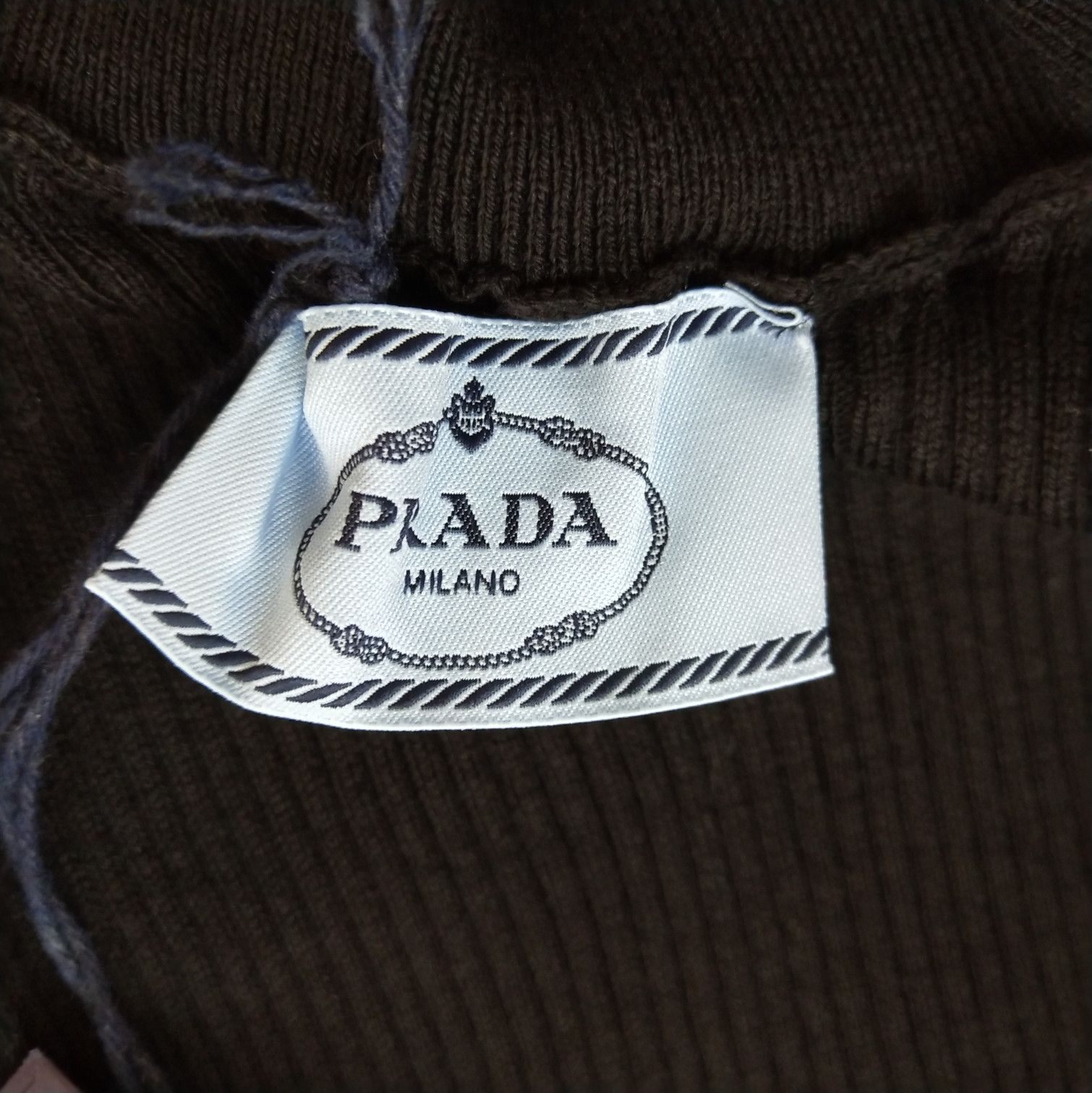 Prada Prada Black High-Neck Ribbed Knit Sweater 0089 Size S / US 4 / IT 40 - 5 Thumbnail