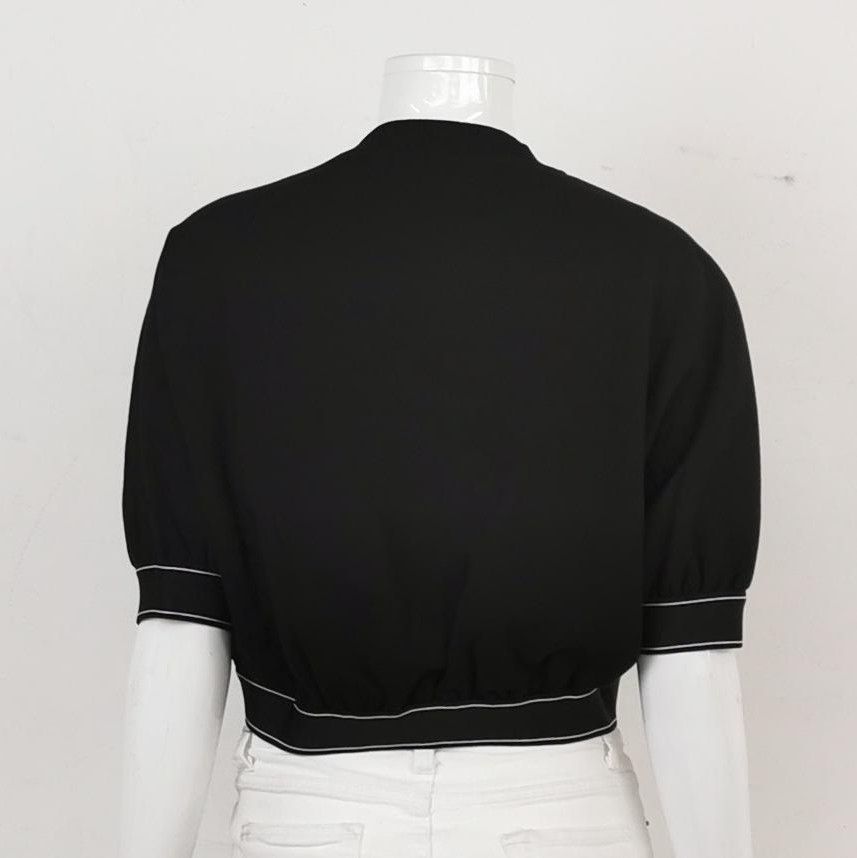 Prada Prada Logo Cotton Crewneck Cropped Top 0089 Size S / US 4 / IT 40 - 2 Thumbnail