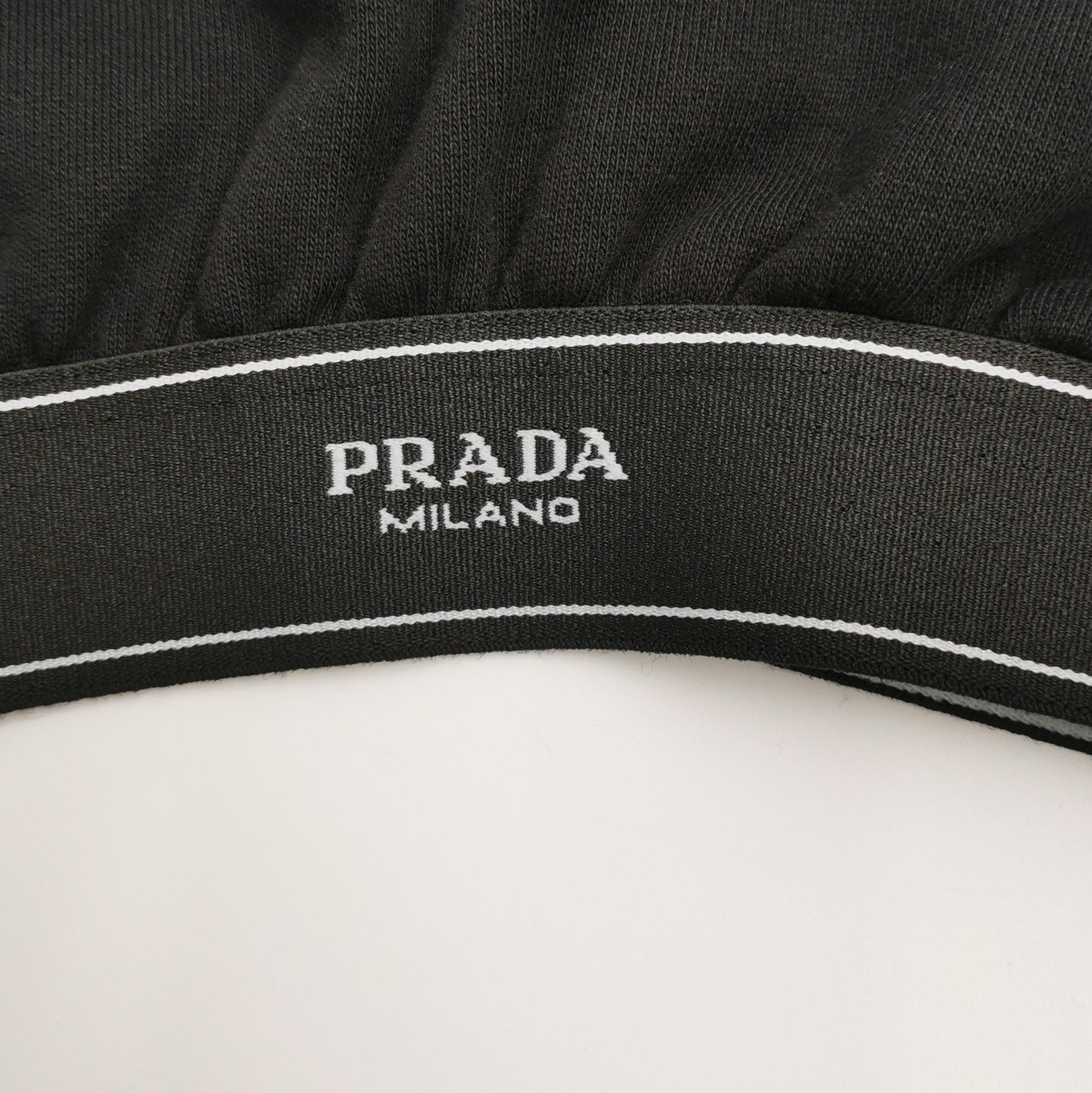 Prada Prada Logo Cotton Crewneck Cropped Top 0089 Size S / US 4 / IT 40 - 3 Thumbnail