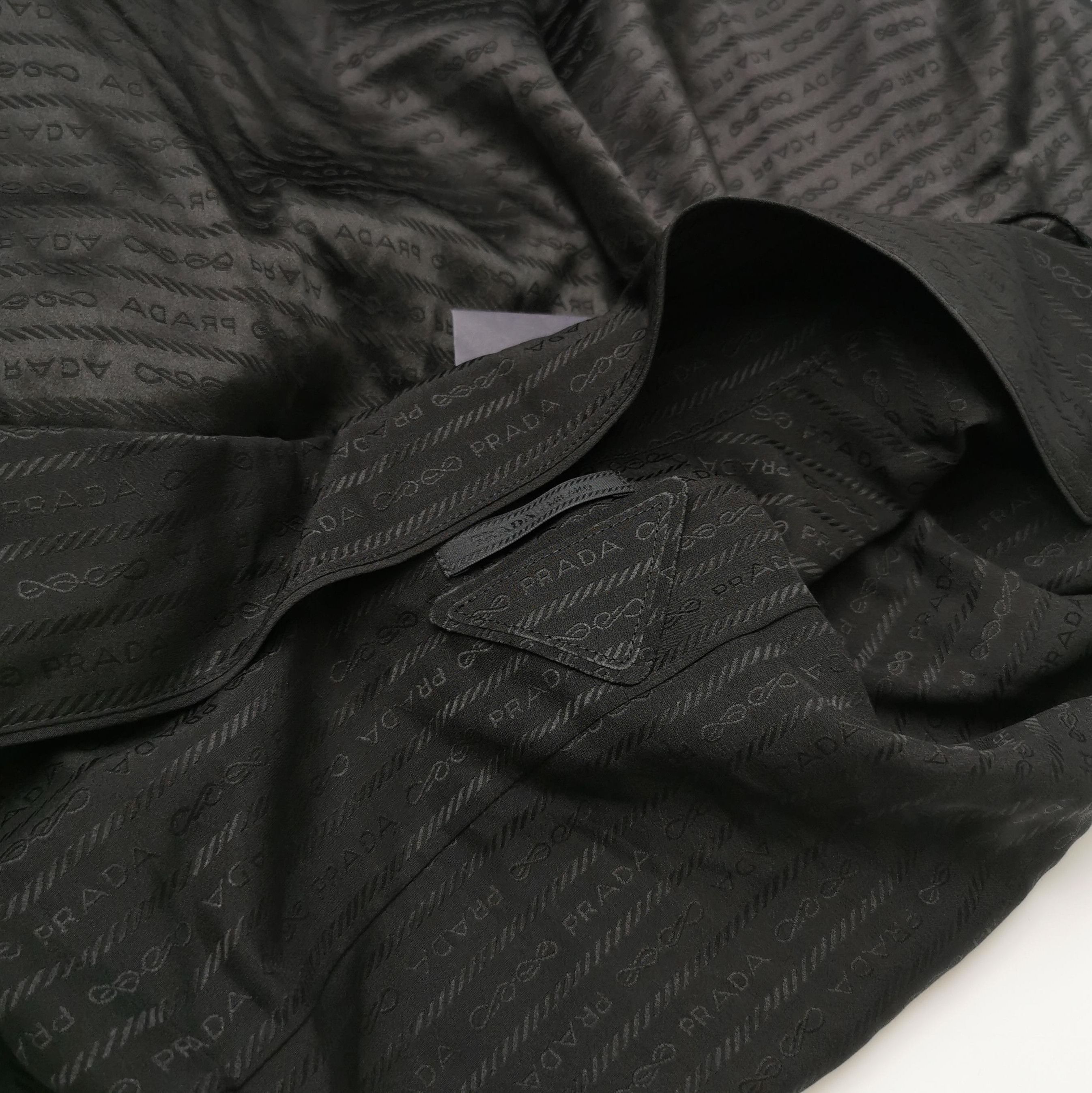 Prada Prada Black Long Sleeve Button-Up Set 0089 Size XS / US 0-2 / IT 36-38 - 3 Thumbnail