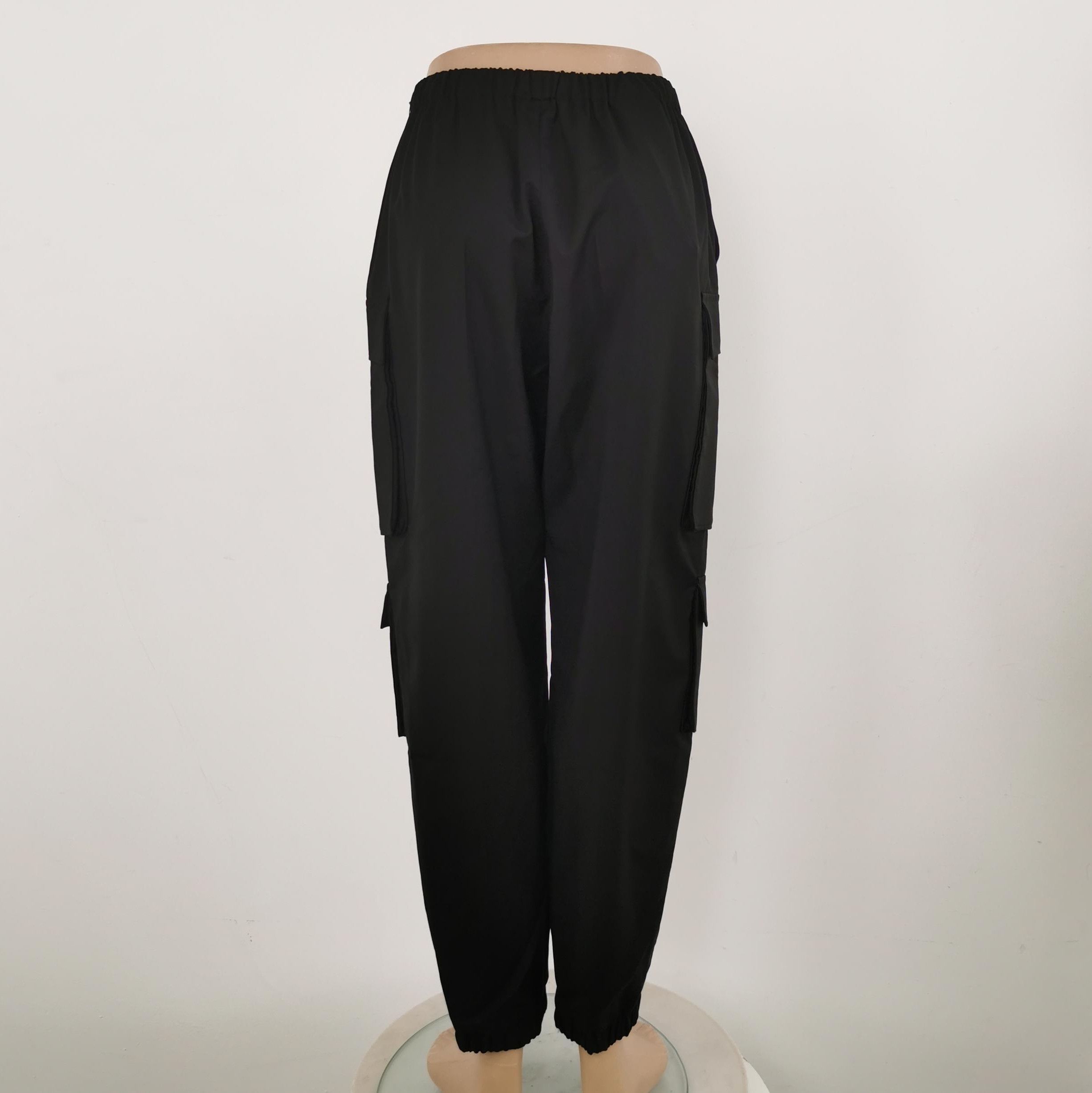 Prada Prada Black Wool Cargo Pants Size 40 0089 Size 40" / US 18 - 2 Thumbnail