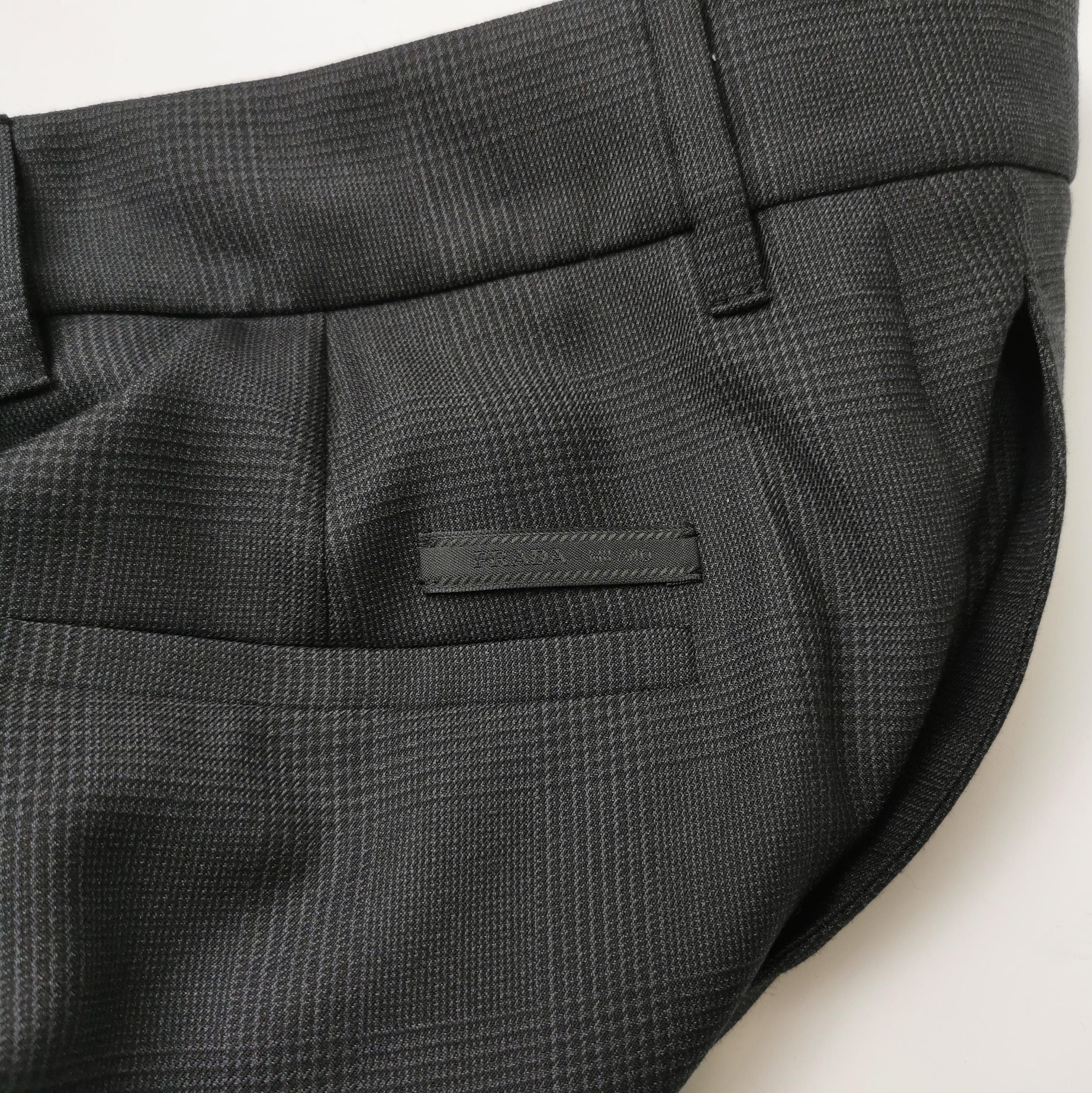 Prada Prada Wool-Silk Blend Black Trousers Size 40 0089 Size 40" / US 18 - 3 Thumbnail
