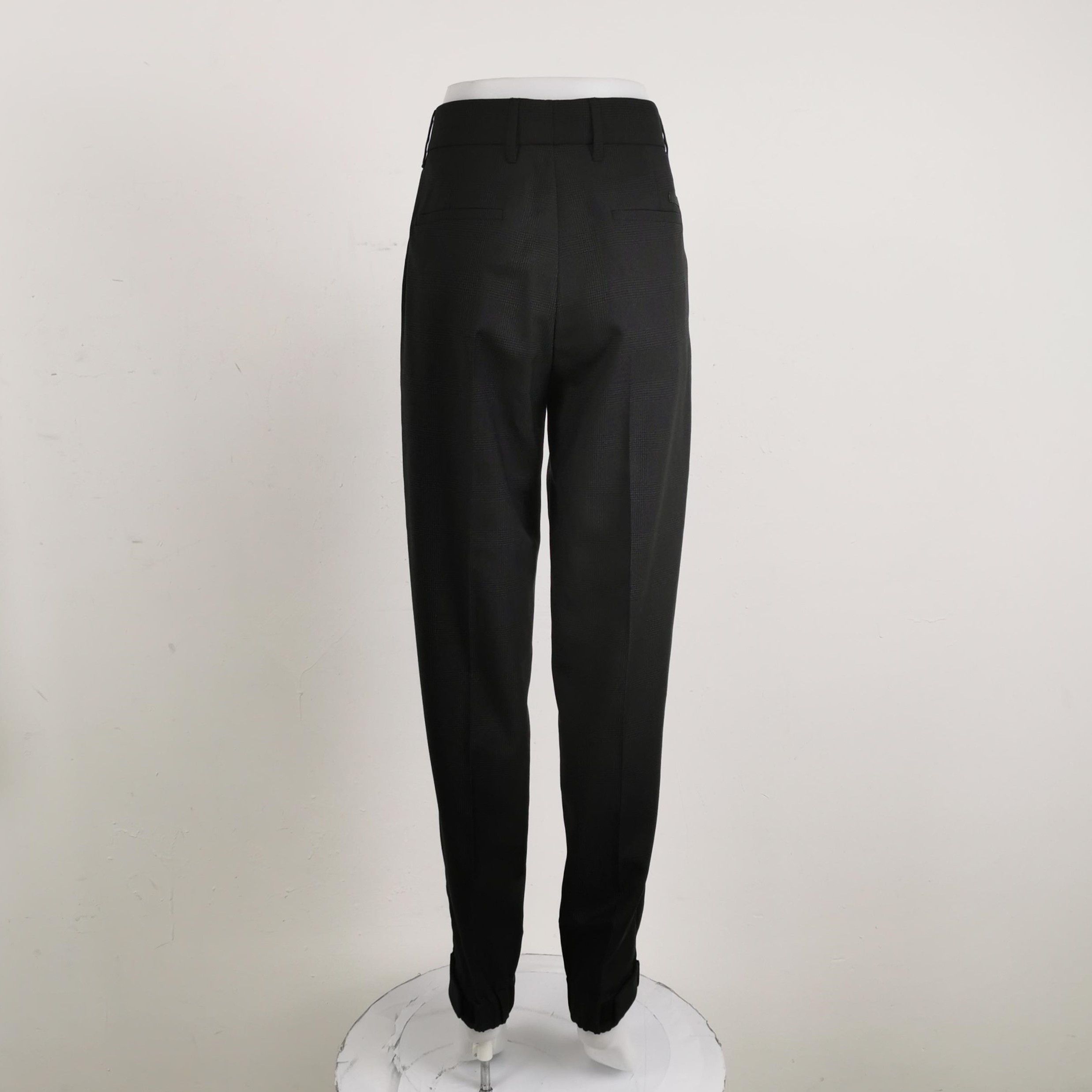 Prada Prada Wool-Silk Blend Black Trousers Size 40 0089 Size 40" / US 18 - 2 Thumbnail