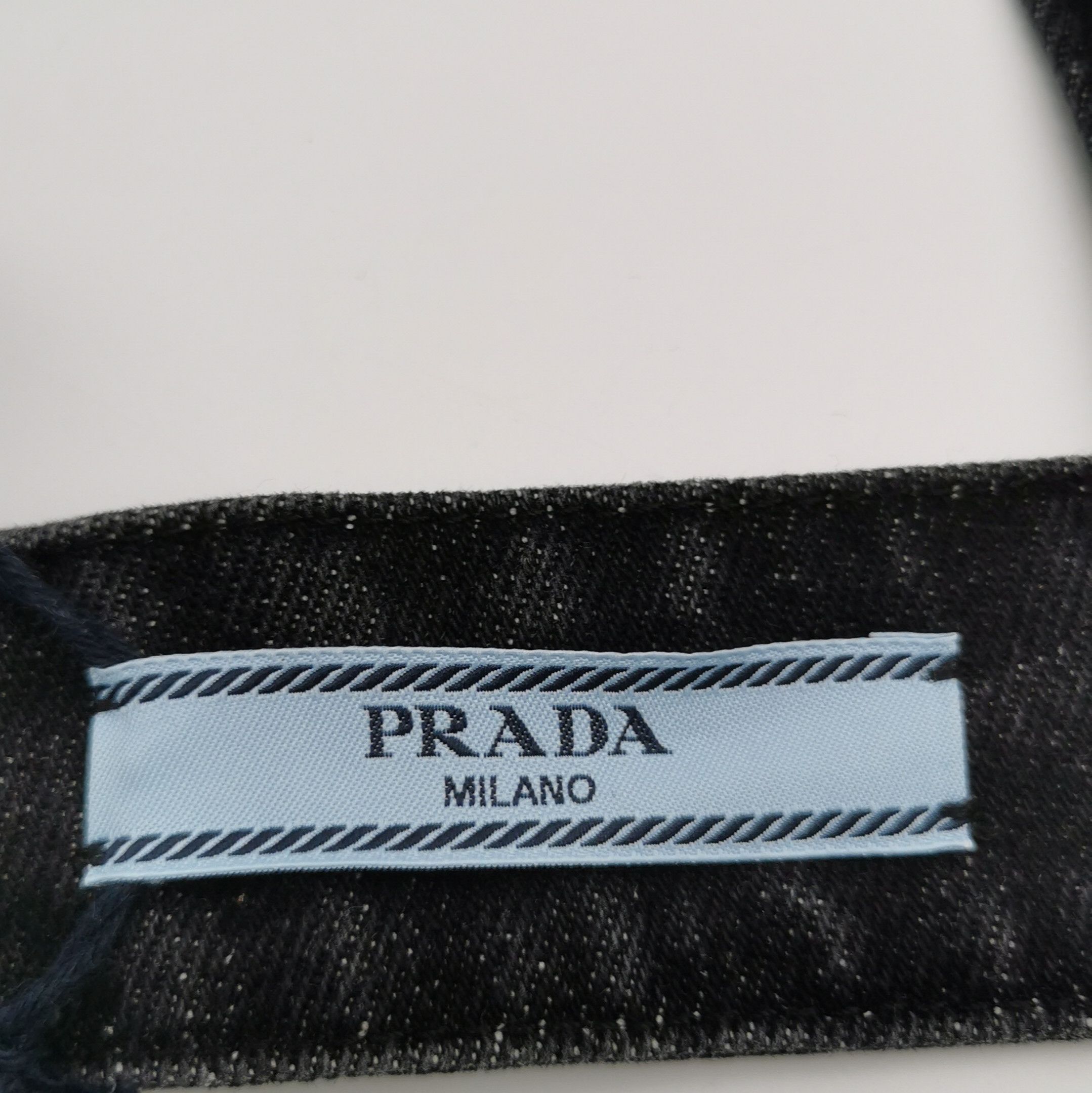 Prada Prada Triangle Logo Cotton Black Vest 0089 Size M / US 6-8 / IT 42-44 - 5 Thumbnail