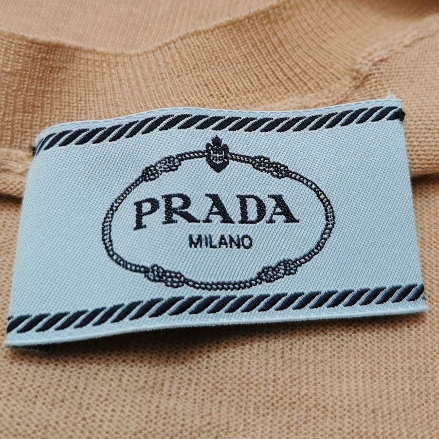 Prada Prada Wool Logo Short Sleeve Knit Top 0089 Size S / US 4 / IT 40 - 5 Thumbnail